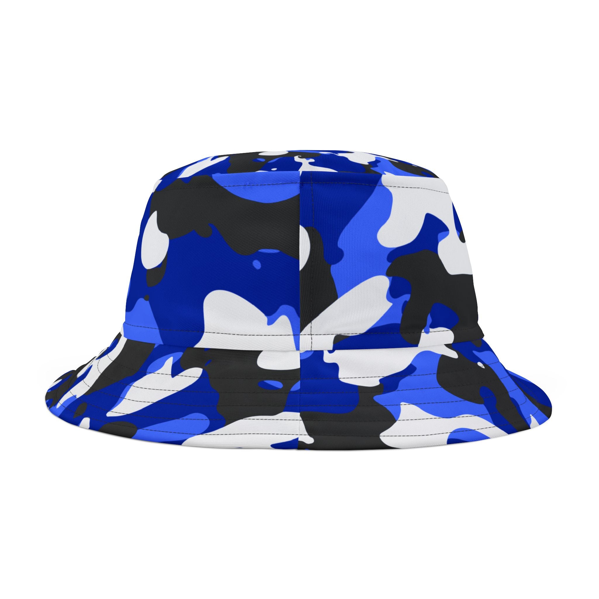 “All-Over Print” Blue Camo Bucket Hat