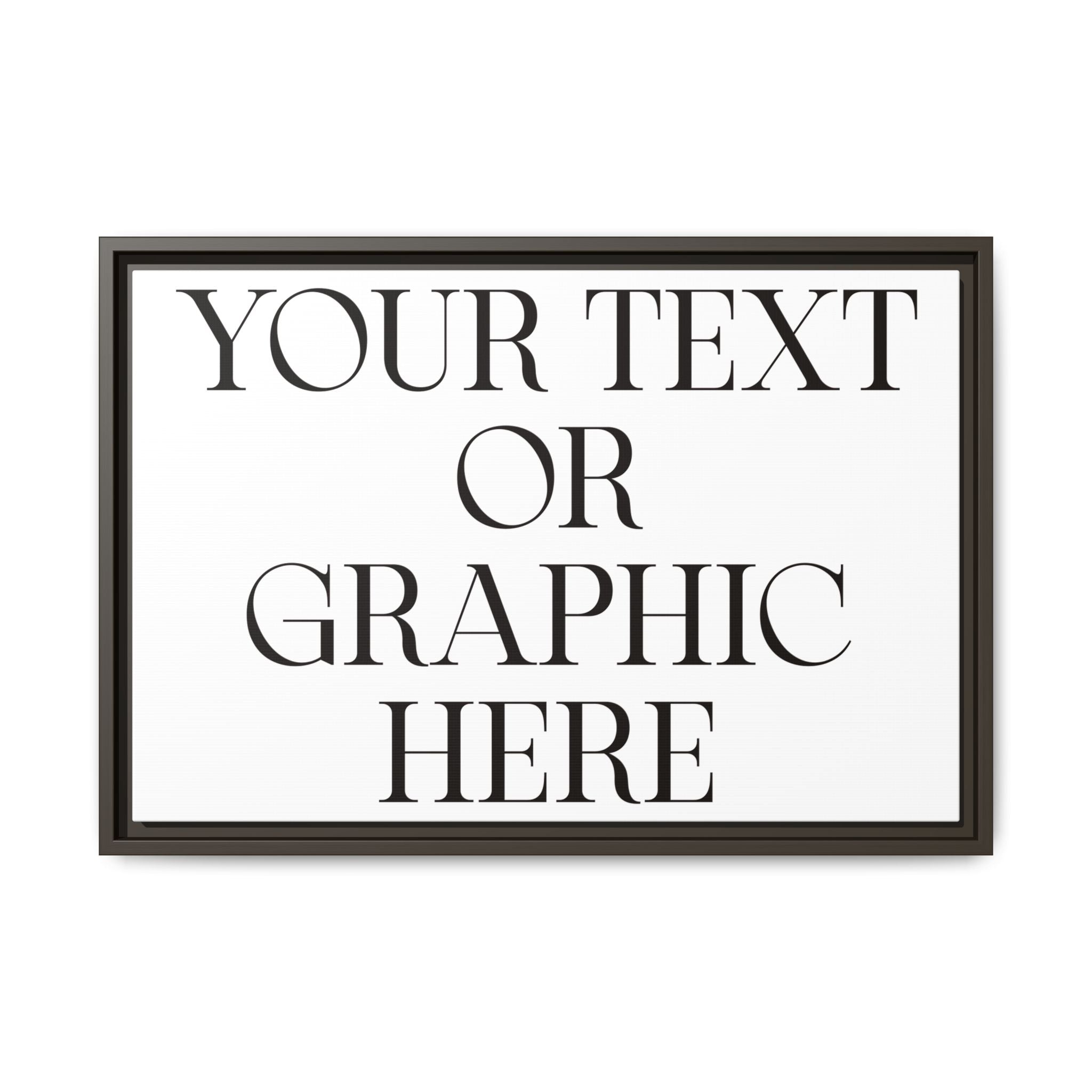 Custom Personalized Framed Canvas Print