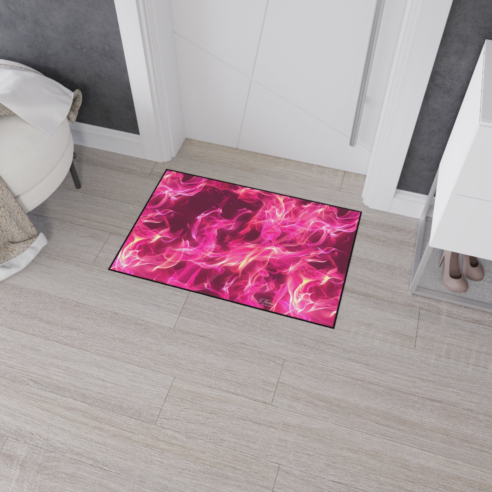Heavy Duty Floor Mat – Pink Flames