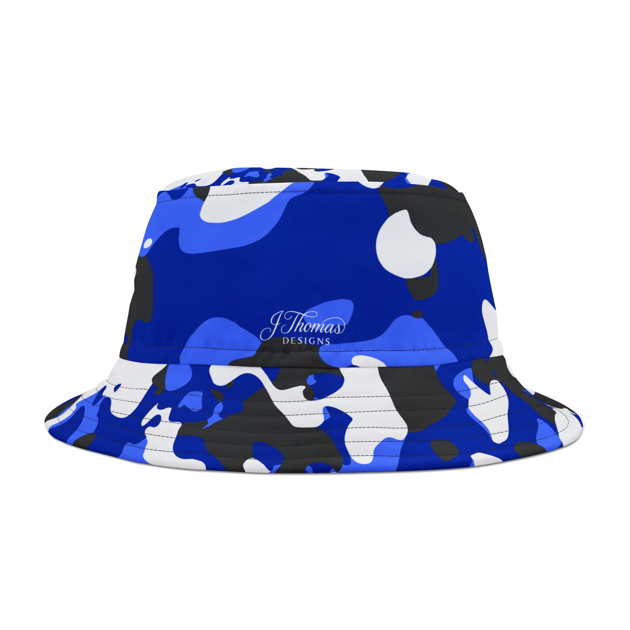 “All-Over Print” Blue Camo Bucket Hat