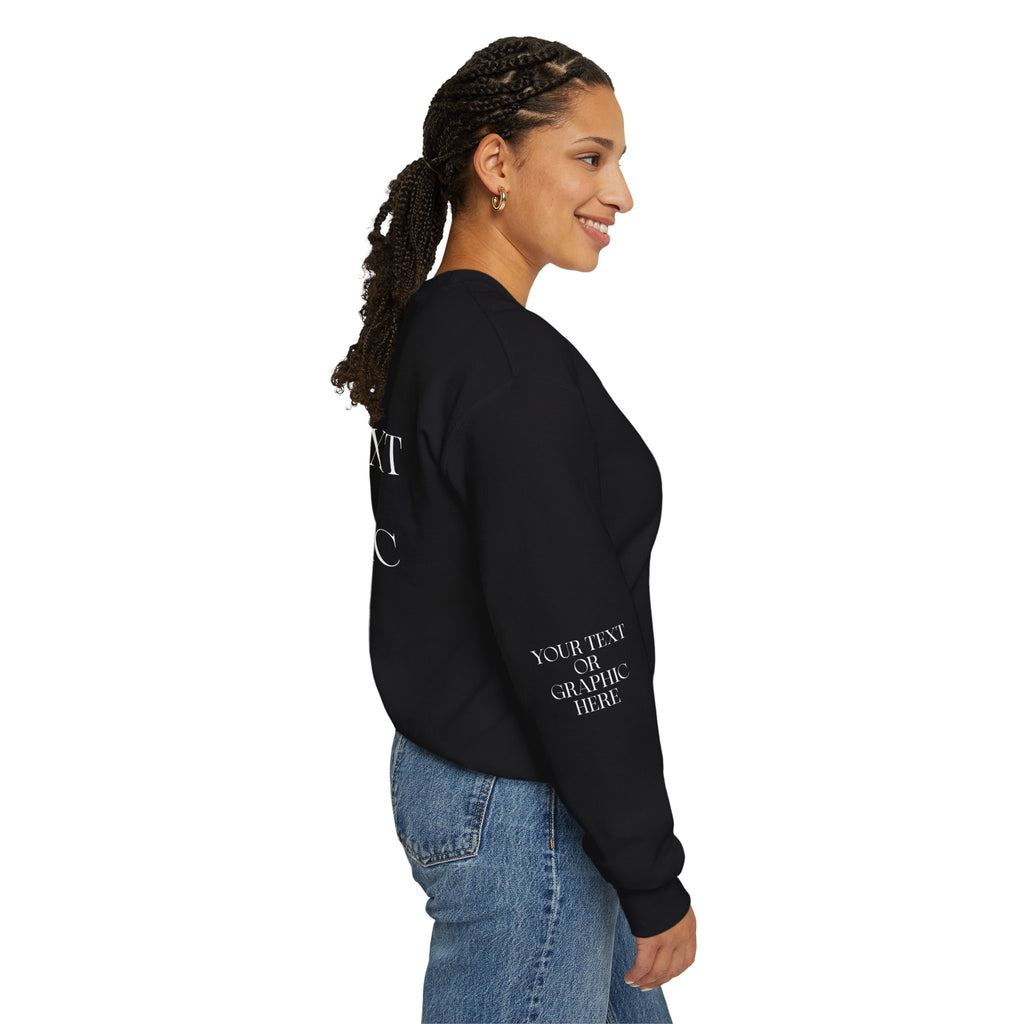 Custom Personalized Sweatshirt - Optional Print Areas