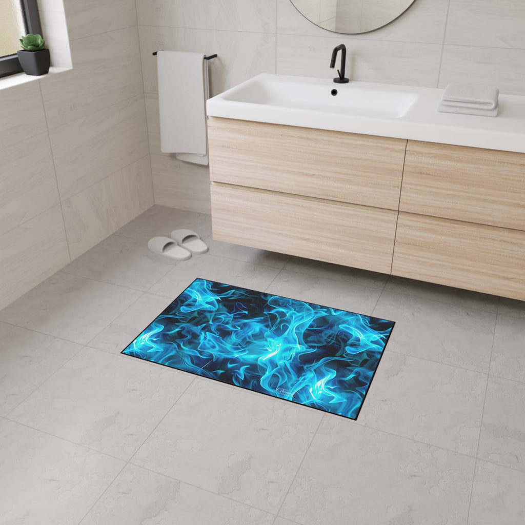 Heavy Duty Floor Mat – Blue Flames