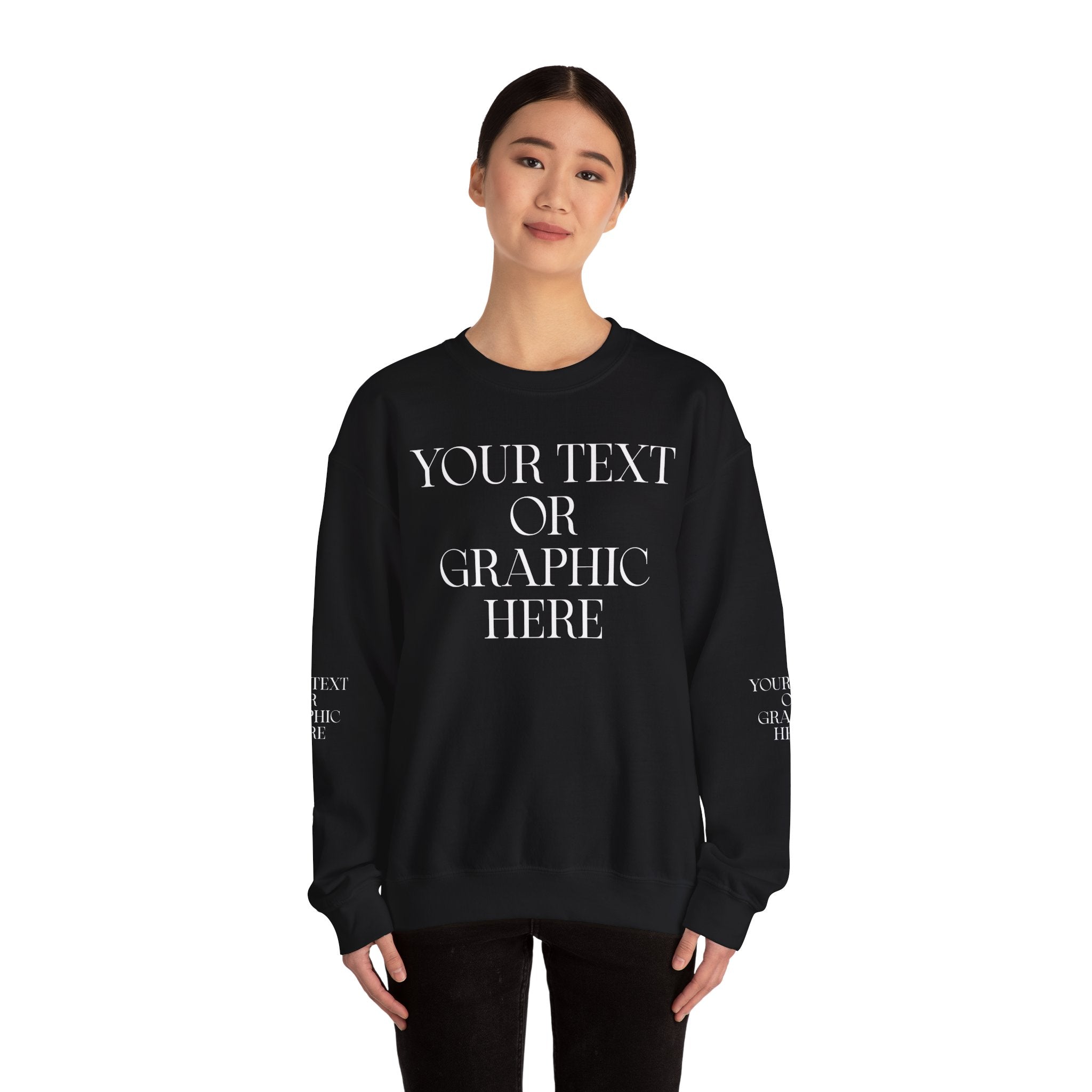 Custom Personalized Sweatshirt - Optional Print Areas
