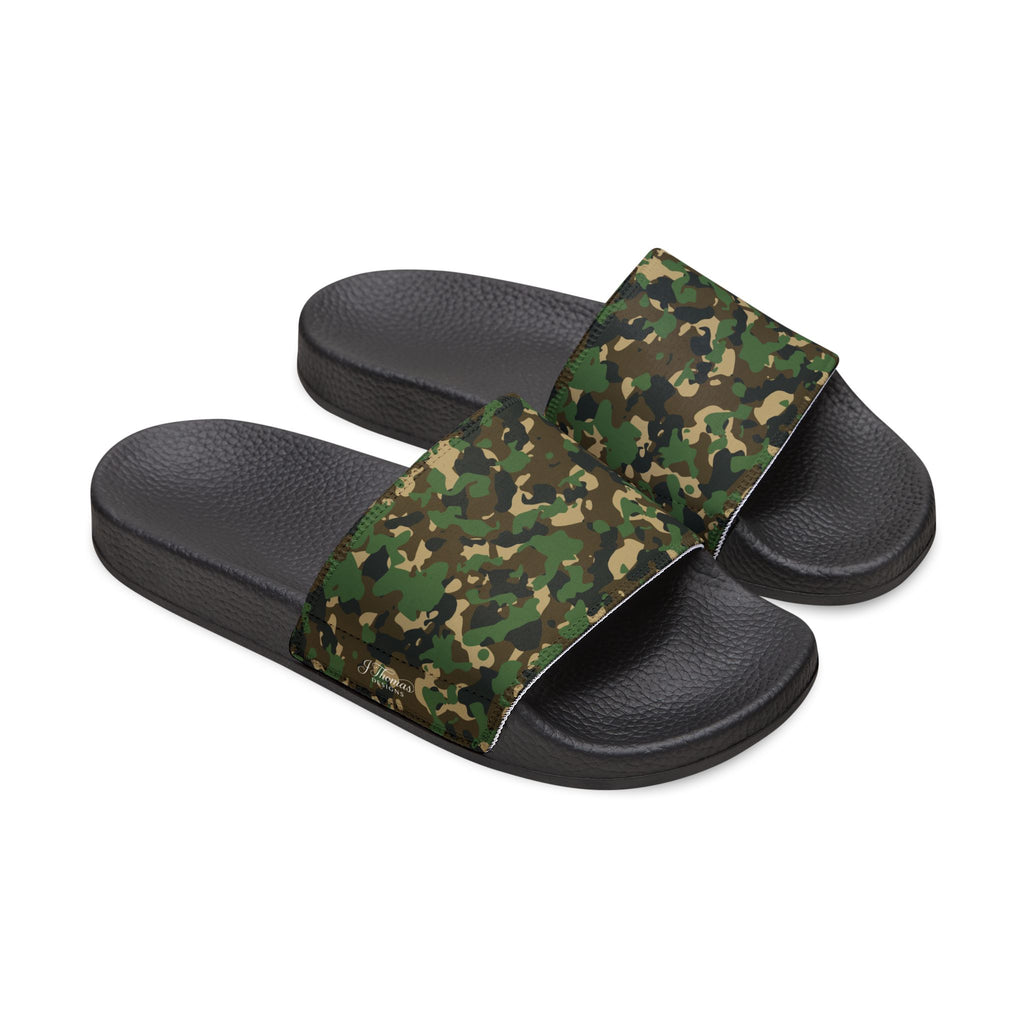 "All-Over Print" - Green Camo Men's Removable-Strap Sandals