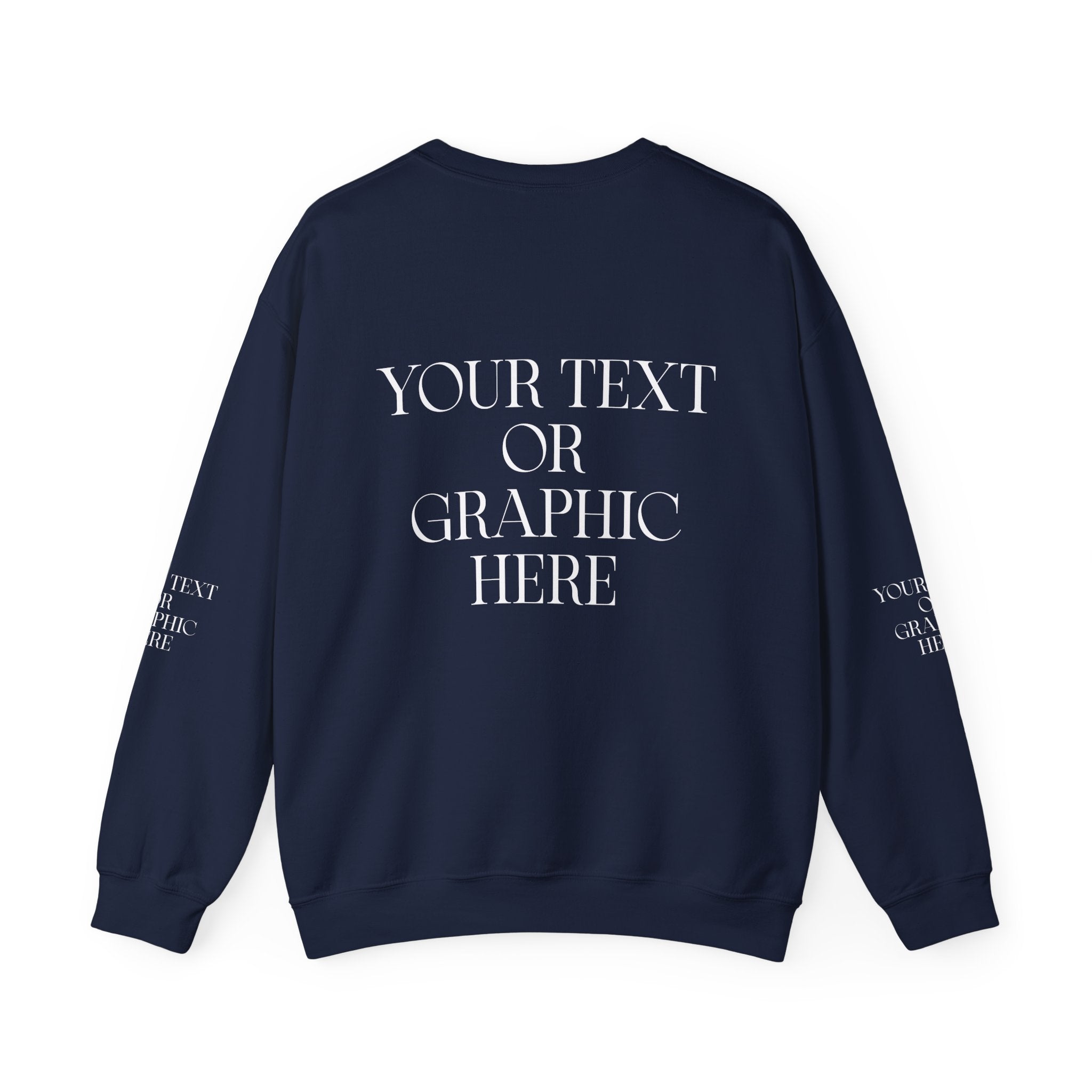 Custom Personalized Sweatshirt - Optional Print Areas