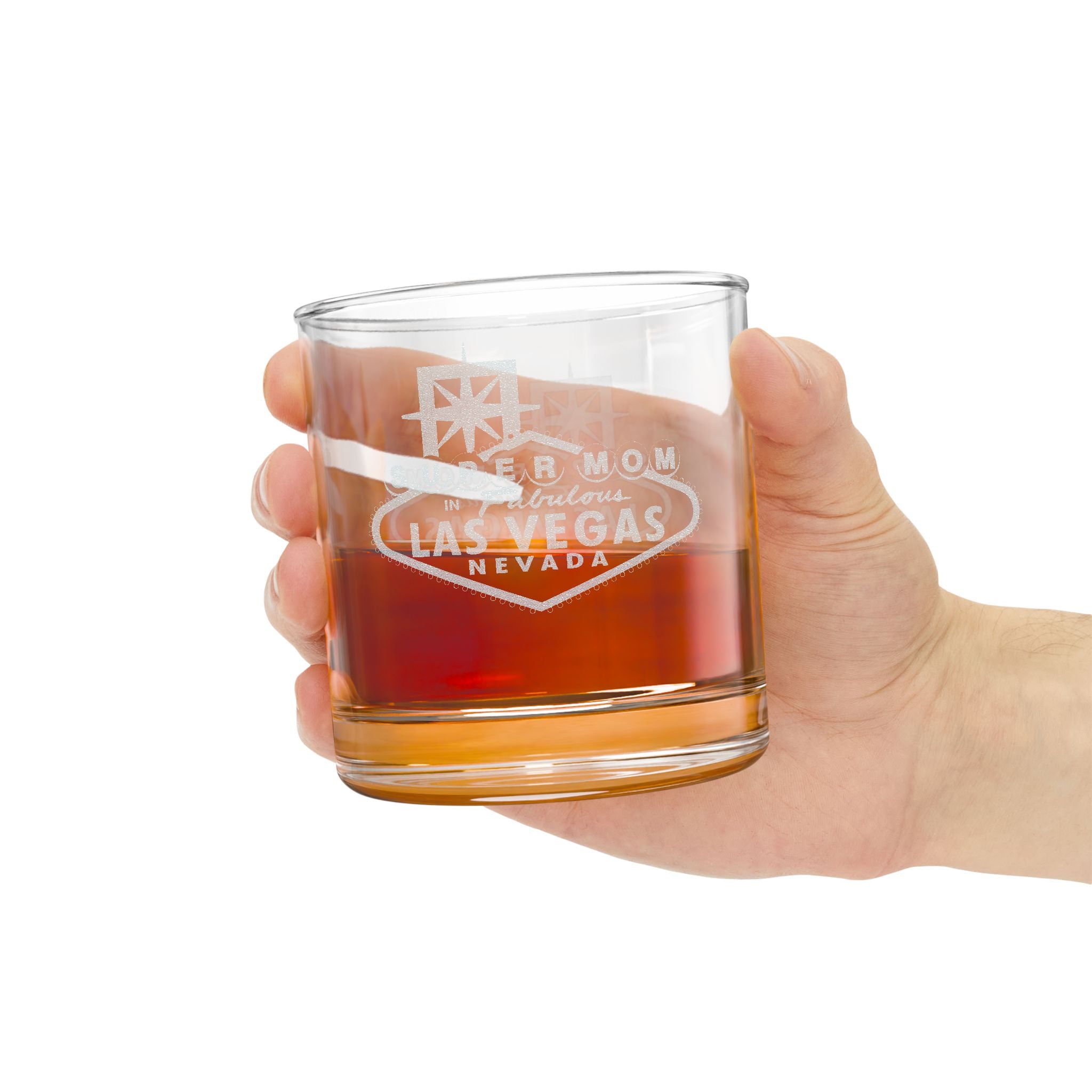 Engraved - Super Mom - 10.5 oz Whiskey Rocks Glass