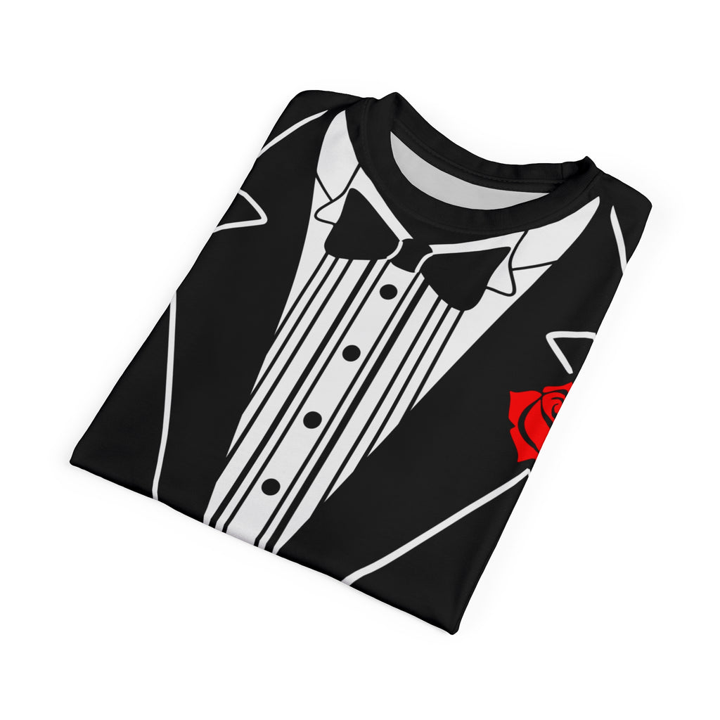 "All-Over Print" Black Tux T-Shirt - #153