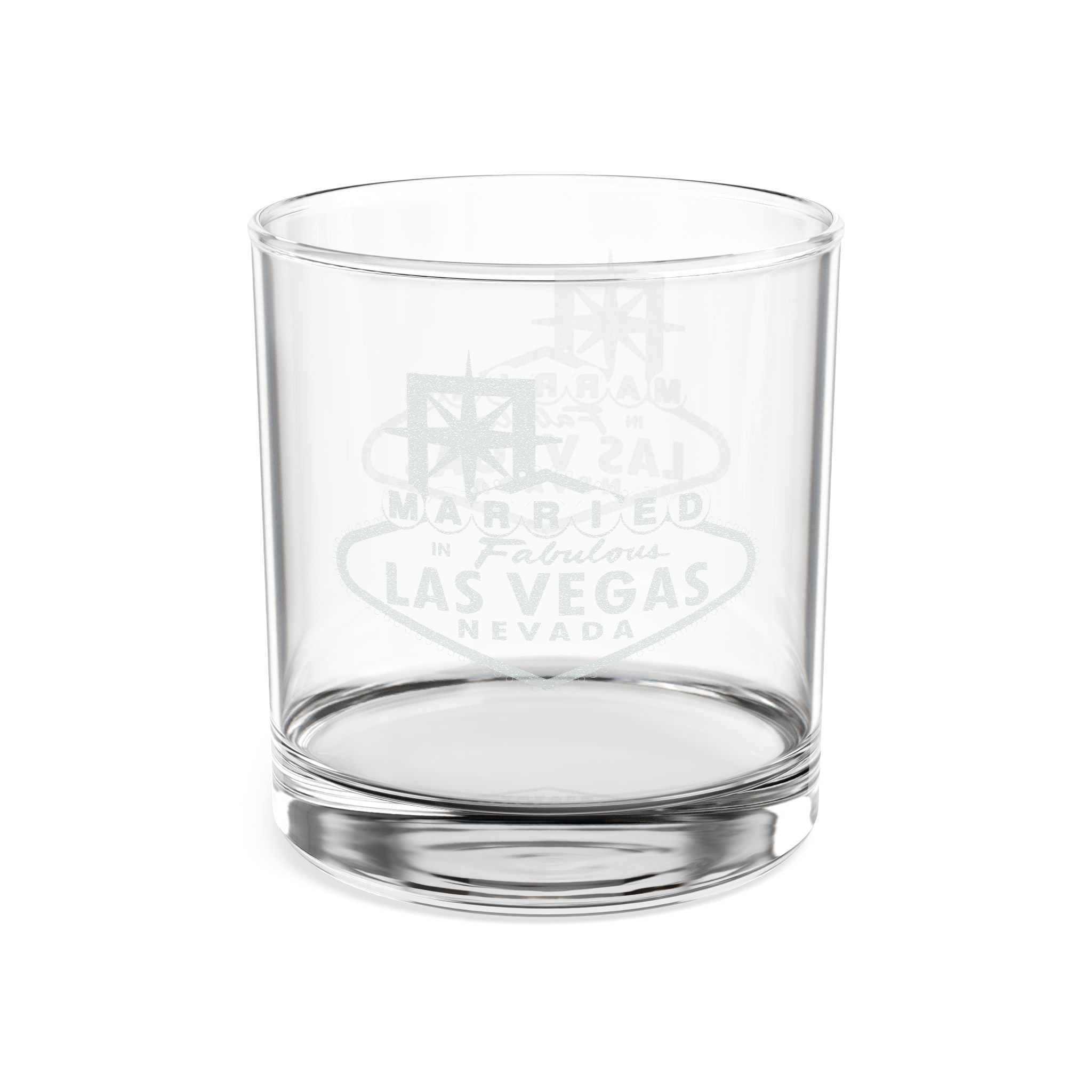 Engraved - Married - 10.5 oz Whiskey Rocks Glass