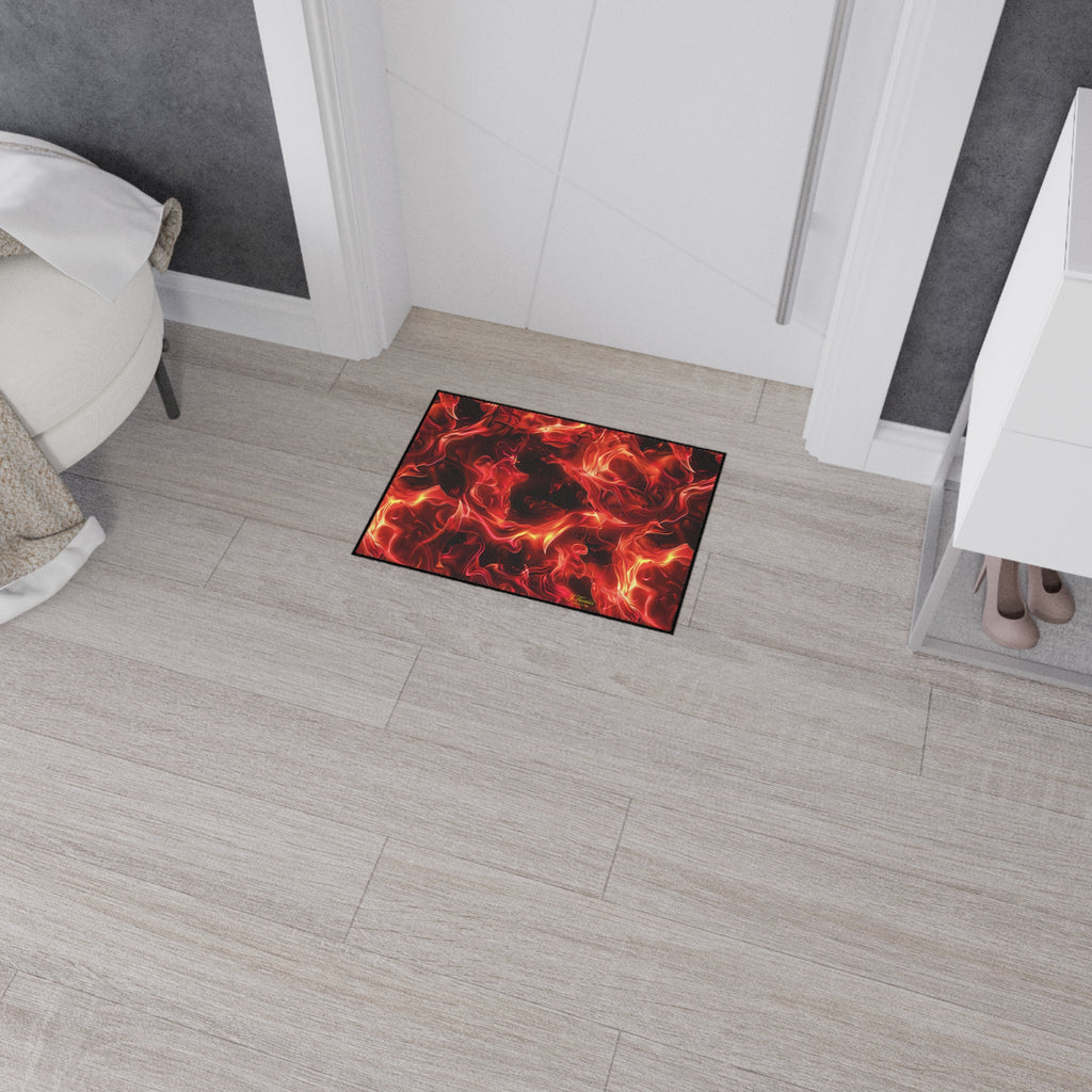 Heavy Duty Floor Mat – Red Flames