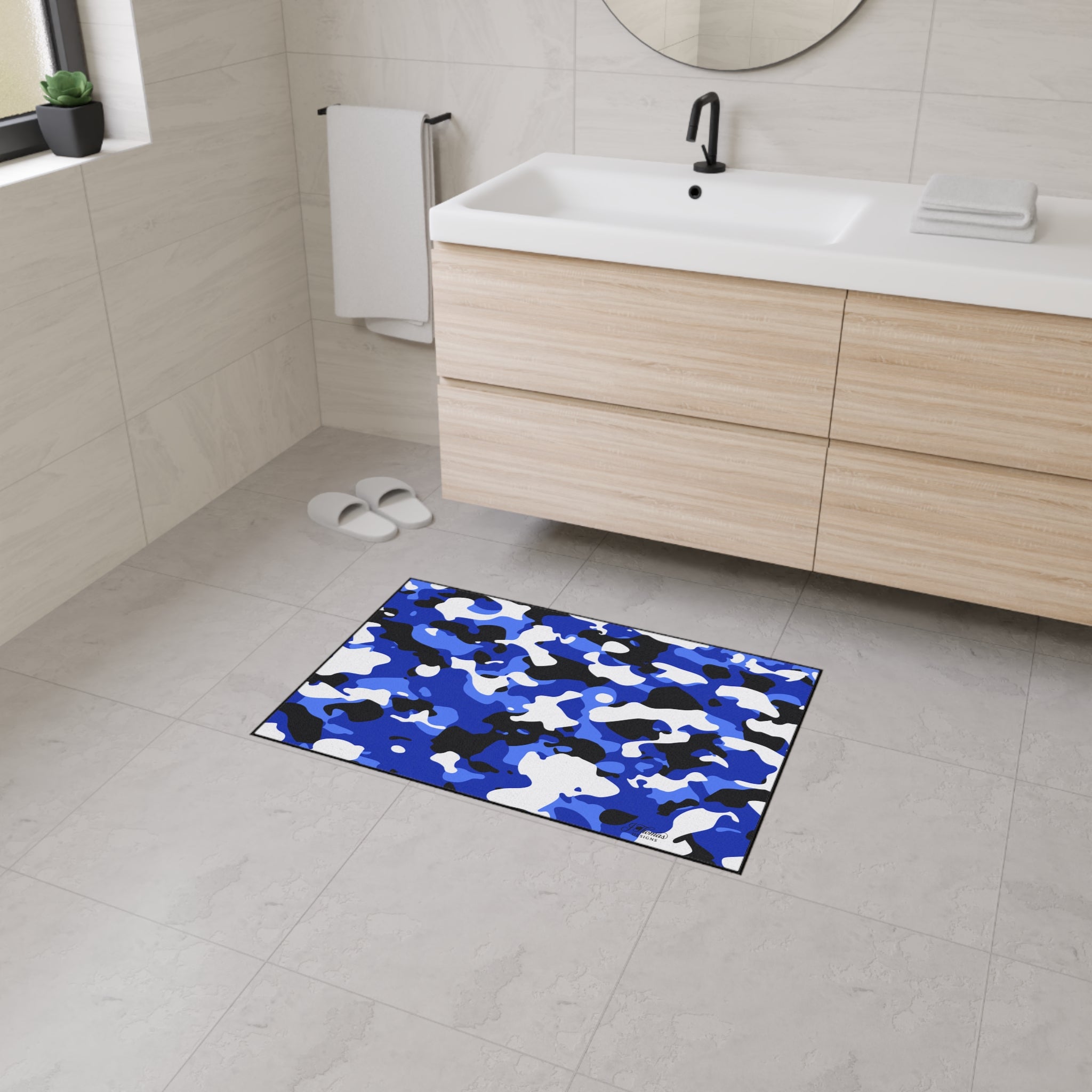Heavy Duty Floor Mat – Blue Camo