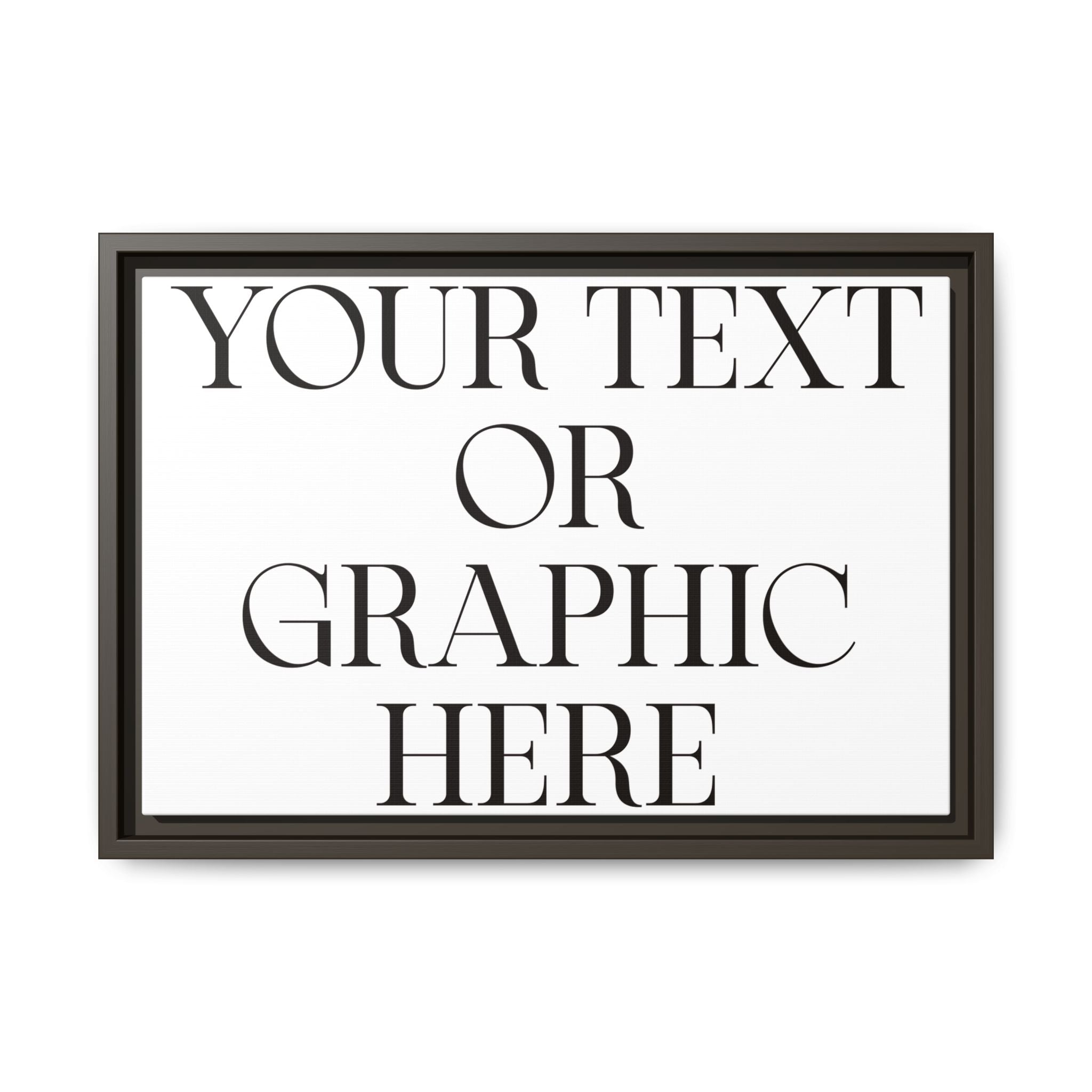 Custom Personalized Framed Canvas Print