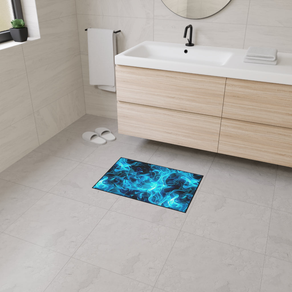 Heavy Duty Floor Mat – Blue Flames