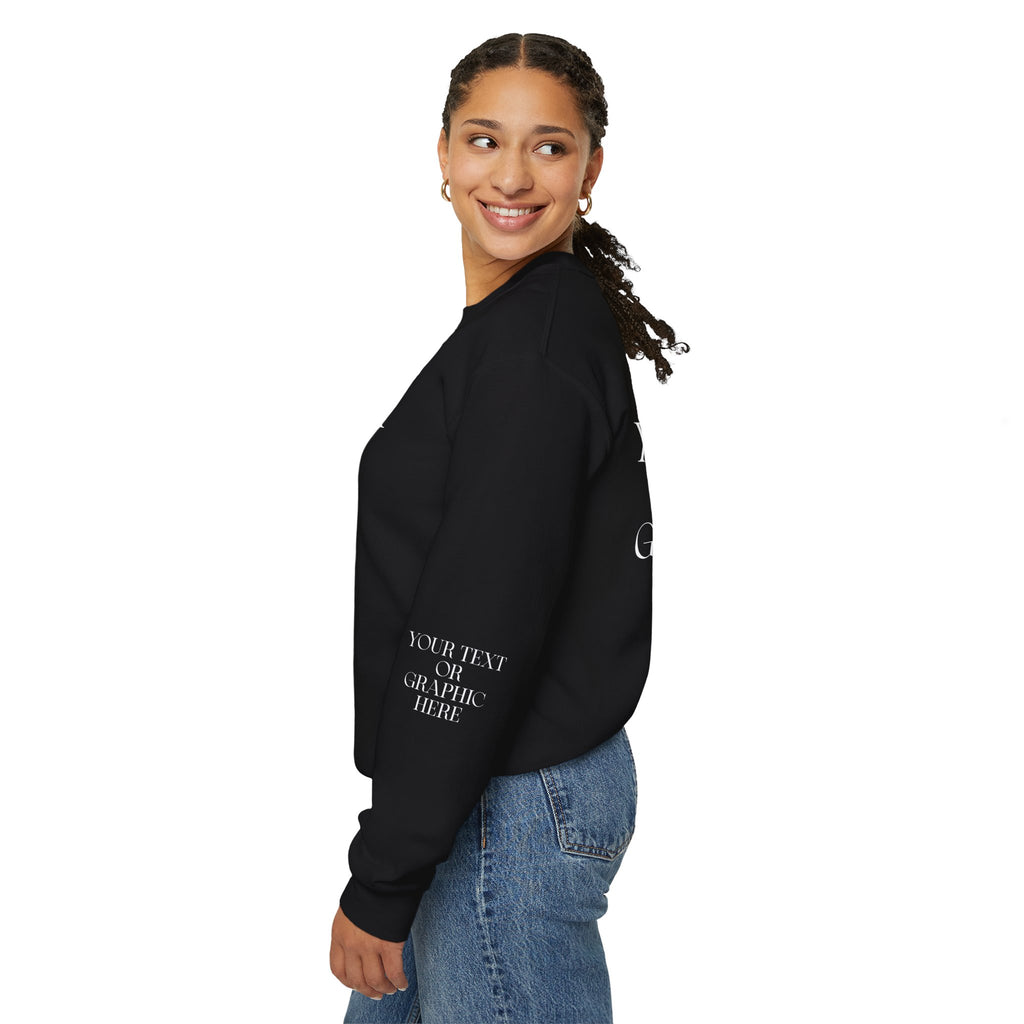 Custom Personalized Sweatshirt - Optional Print Areas