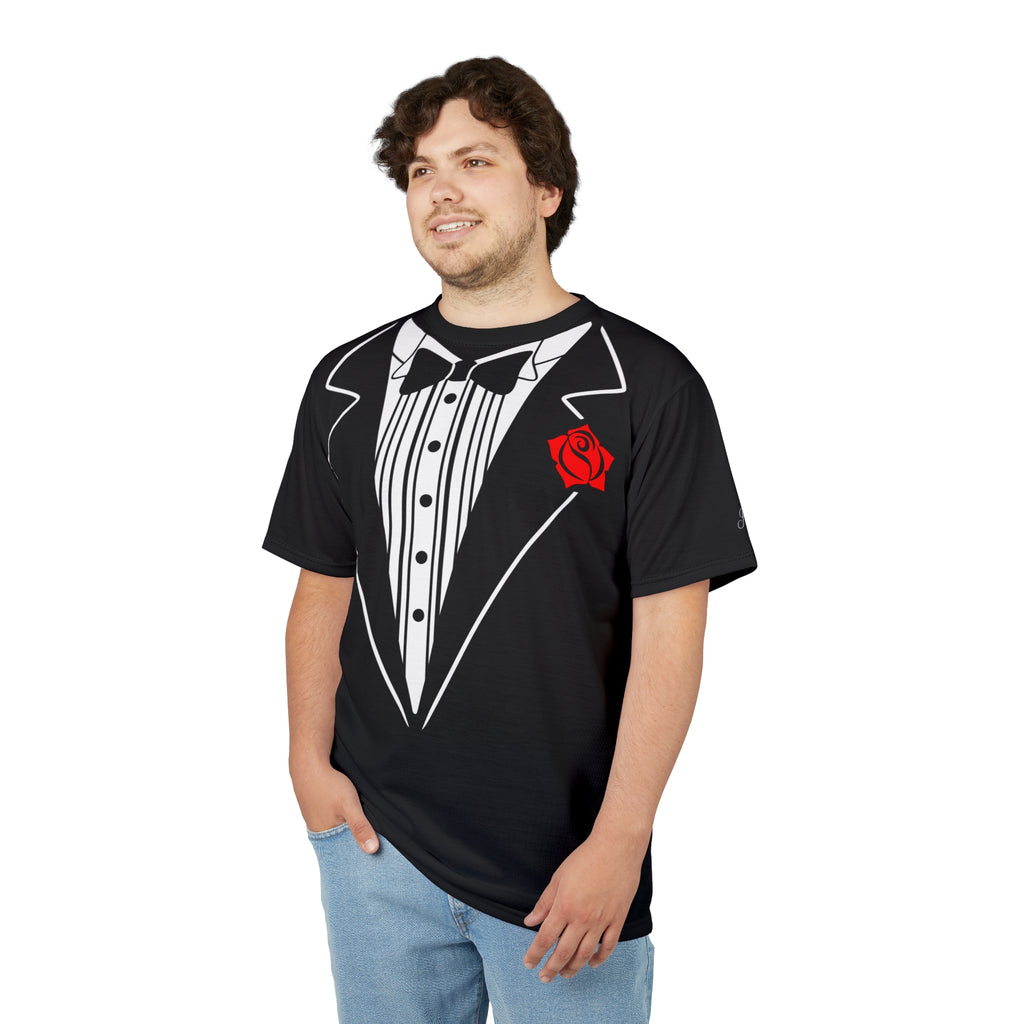 "All-Over Print" Black Tux T-Shirt - #153