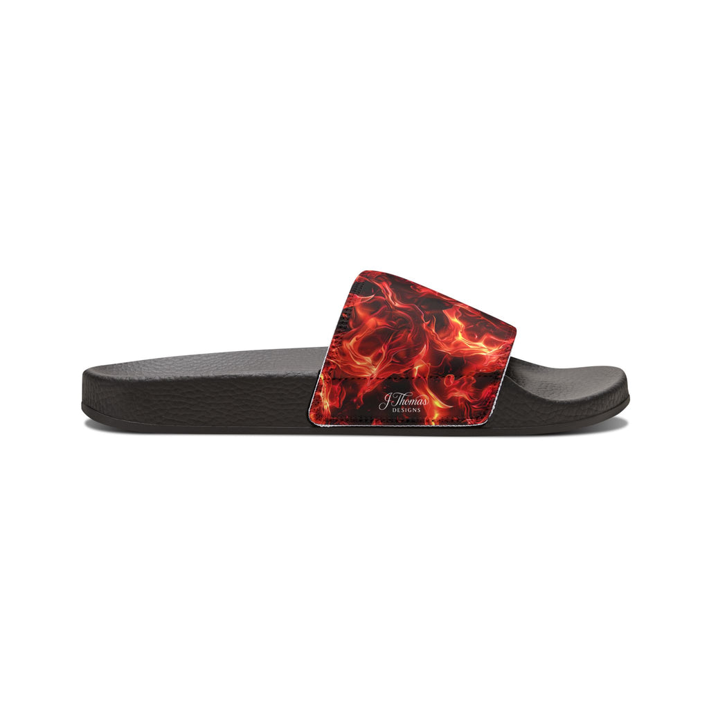 "All-Over Print" Red Flame Men's Removable-Strap Sandals