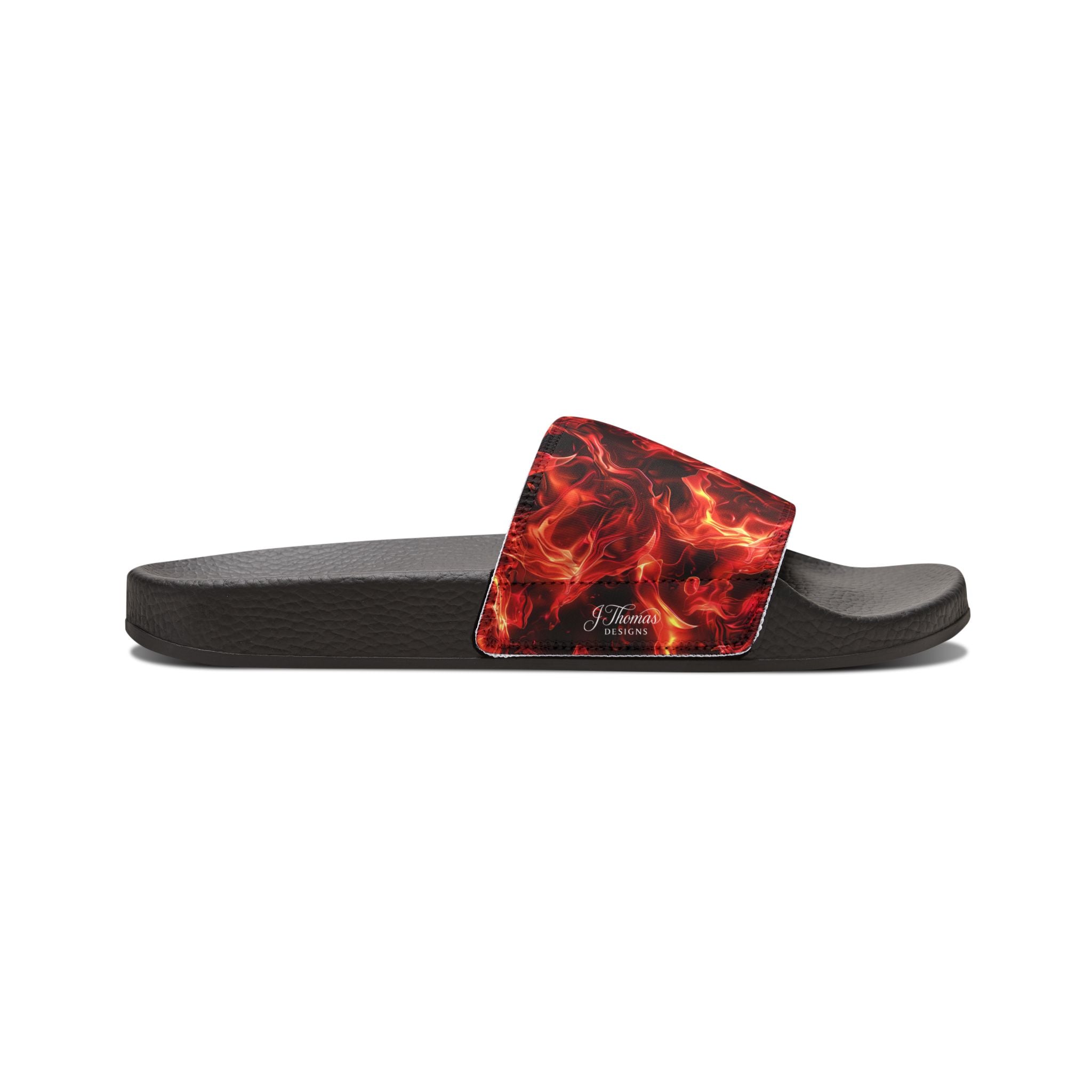 "All-Over Print" Red Flame Men's Removable-Strap Sandals