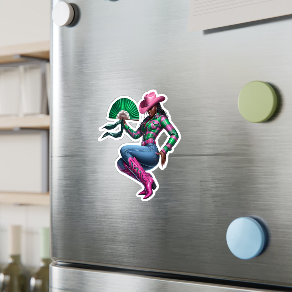 Clack Fan Lady Vinyl Decal