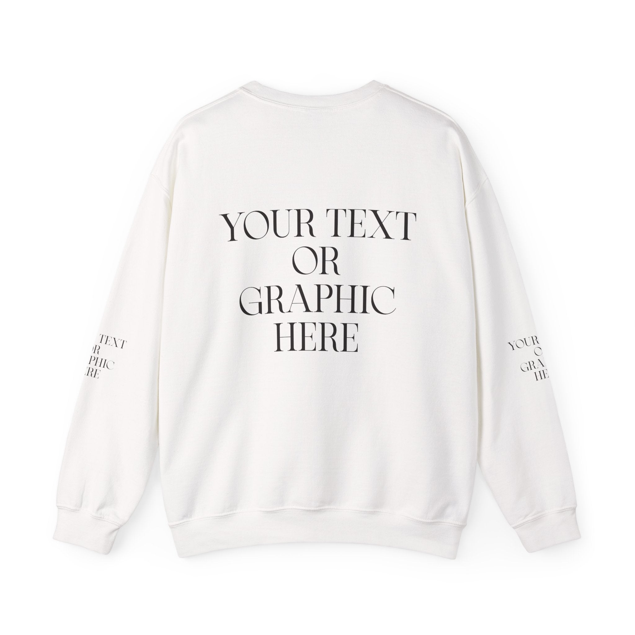 Custom Personalized Sweatshirt - Optional Print Areas