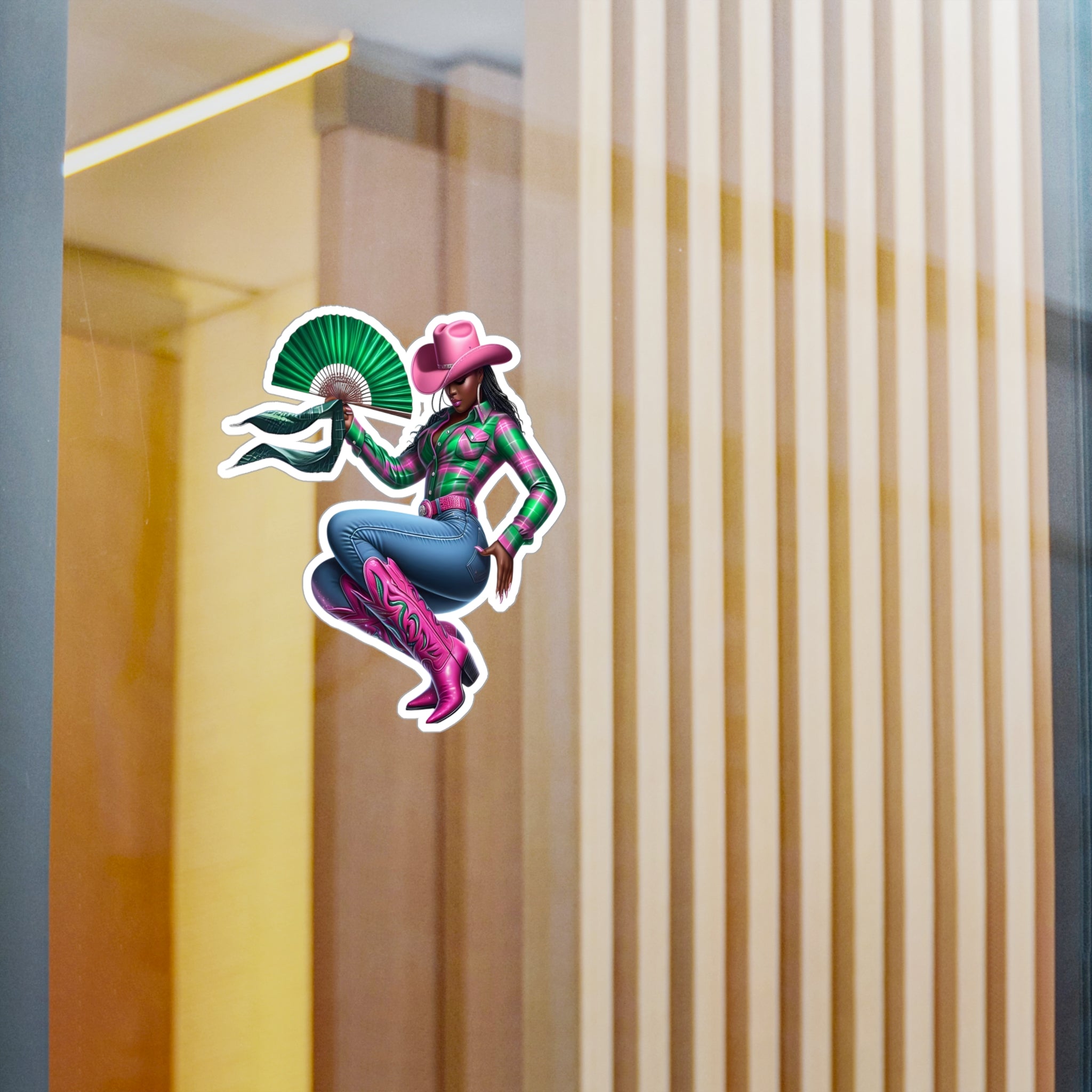 Clack Fan Lady Vinyl Decal