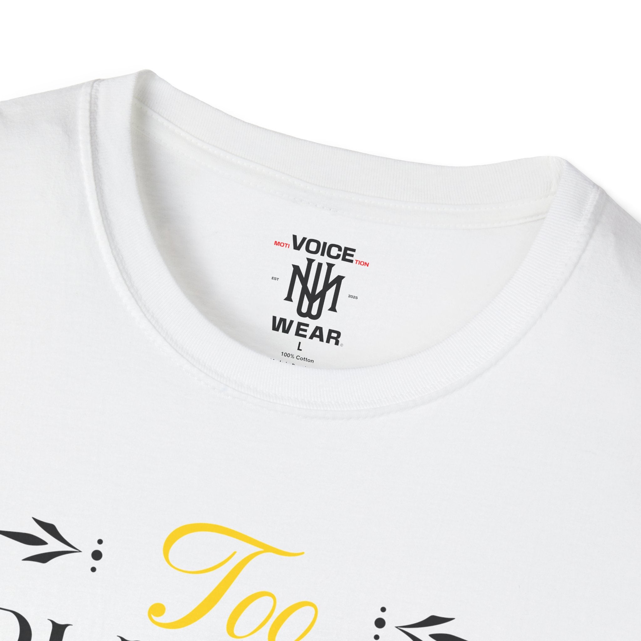 "Too Blessed To Be Stressed" - "moti-Voice-tion Wear" T-Shirt