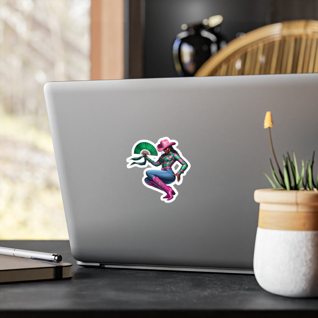 Clack Fan Lady Vinyl Decal