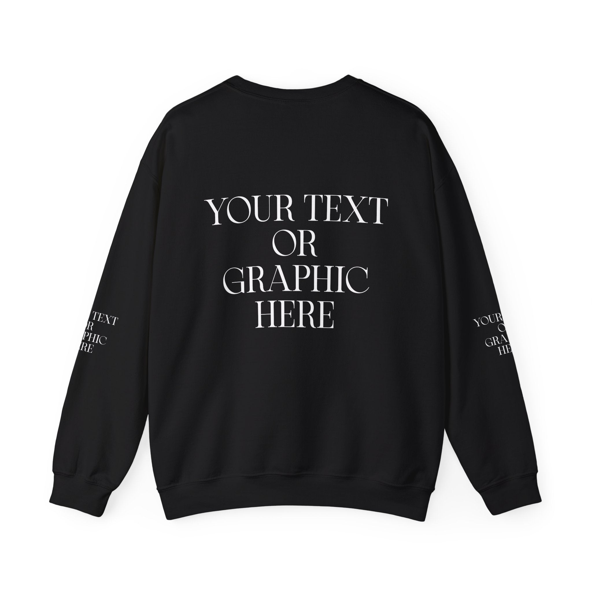 Custom Personalized Sweatshirt - Optional Print Areas