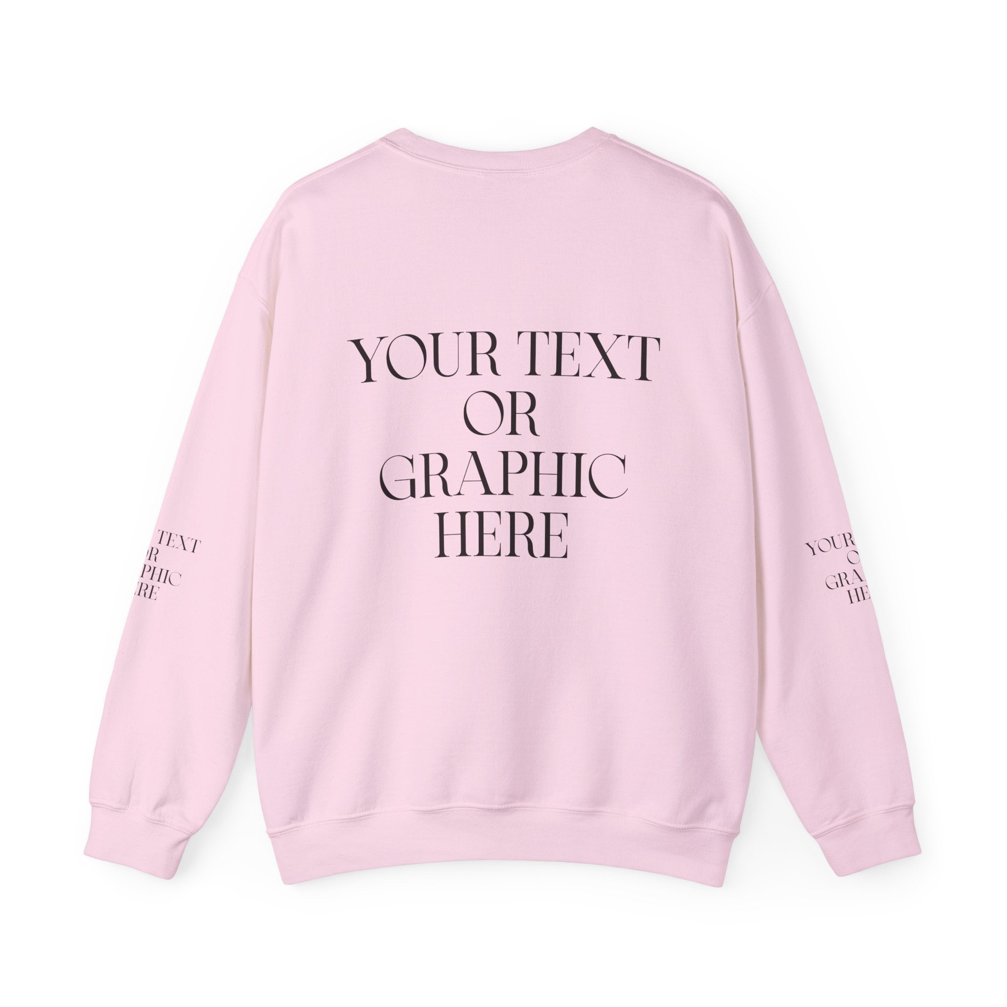Custom Personalized Sweatshirt - Optional Print Areas