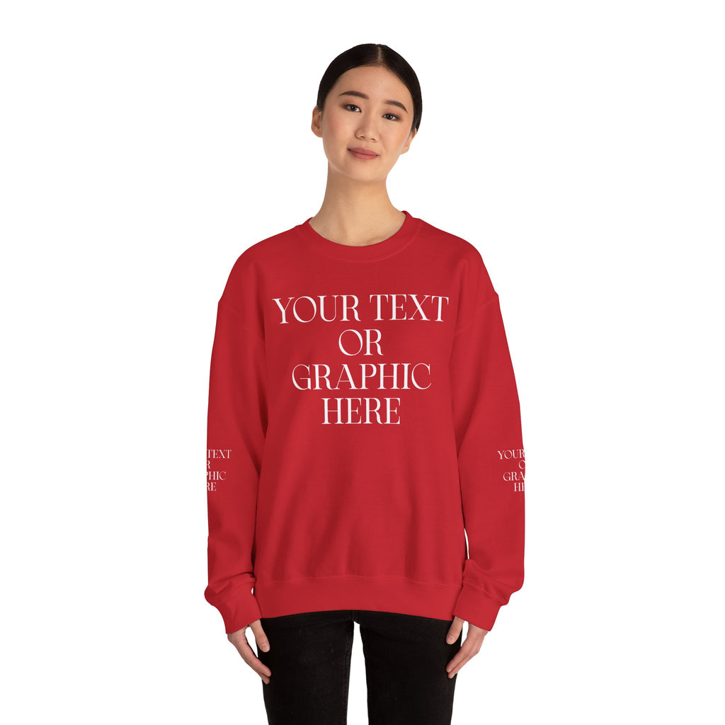 Custom Personalized Sweatshirt - Optional Print Areas