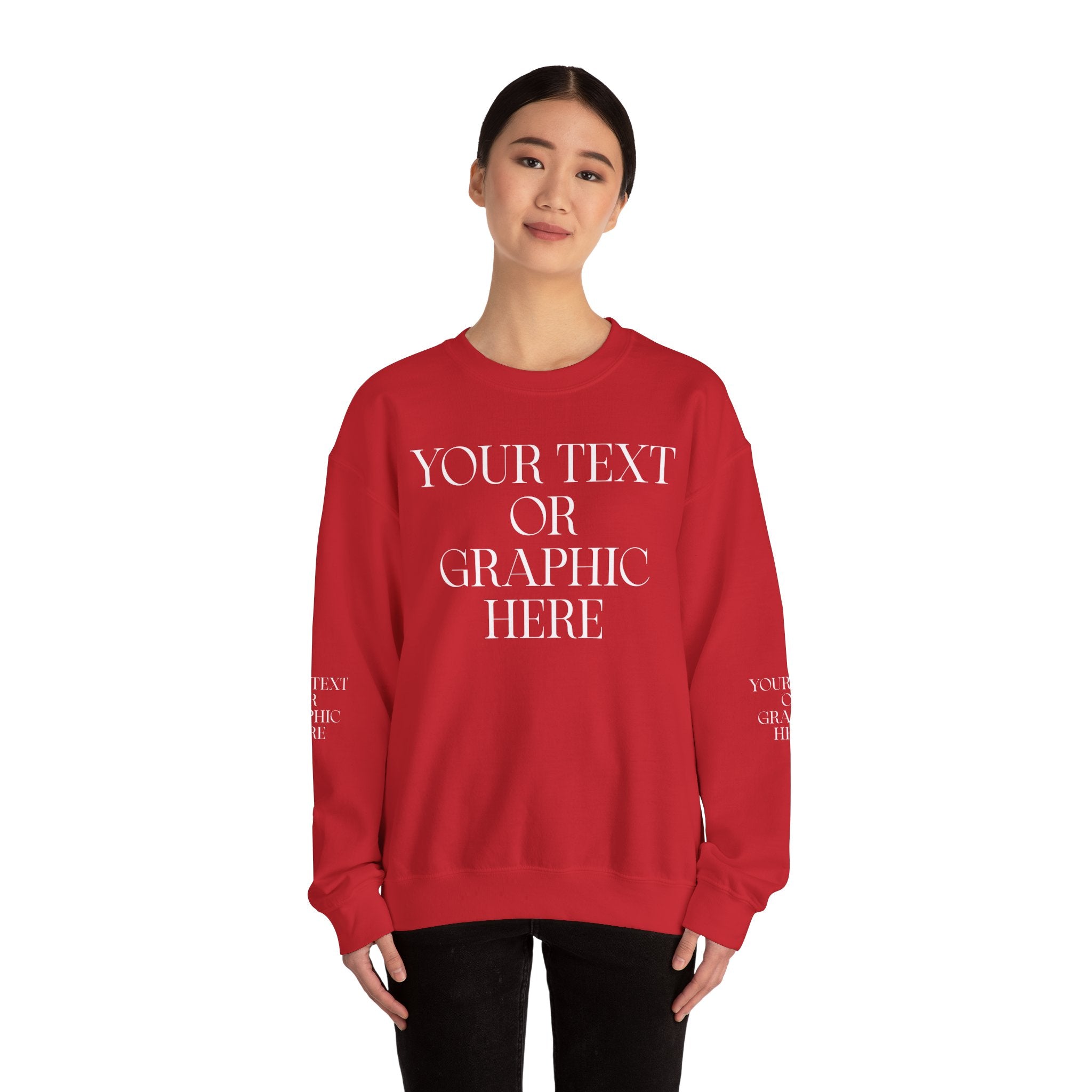 Custom Personalized Sweatshirt - Optional Print Areas