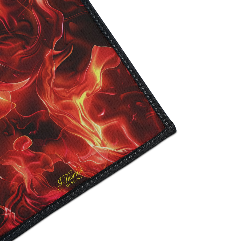 Heavy Duty Floor Mat – Red Flames
