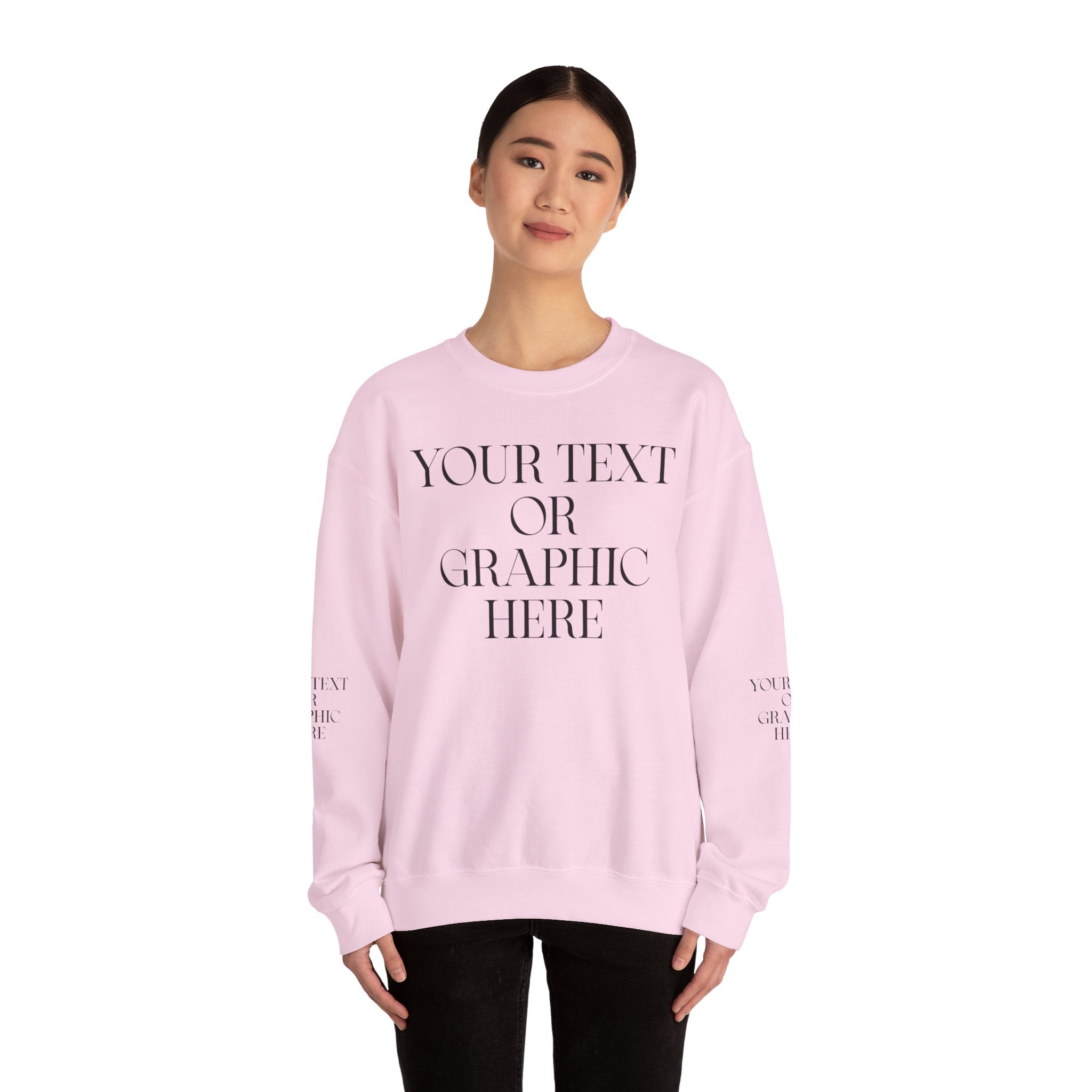 Custom Personalized Sweatshirt - Optional Print Areas