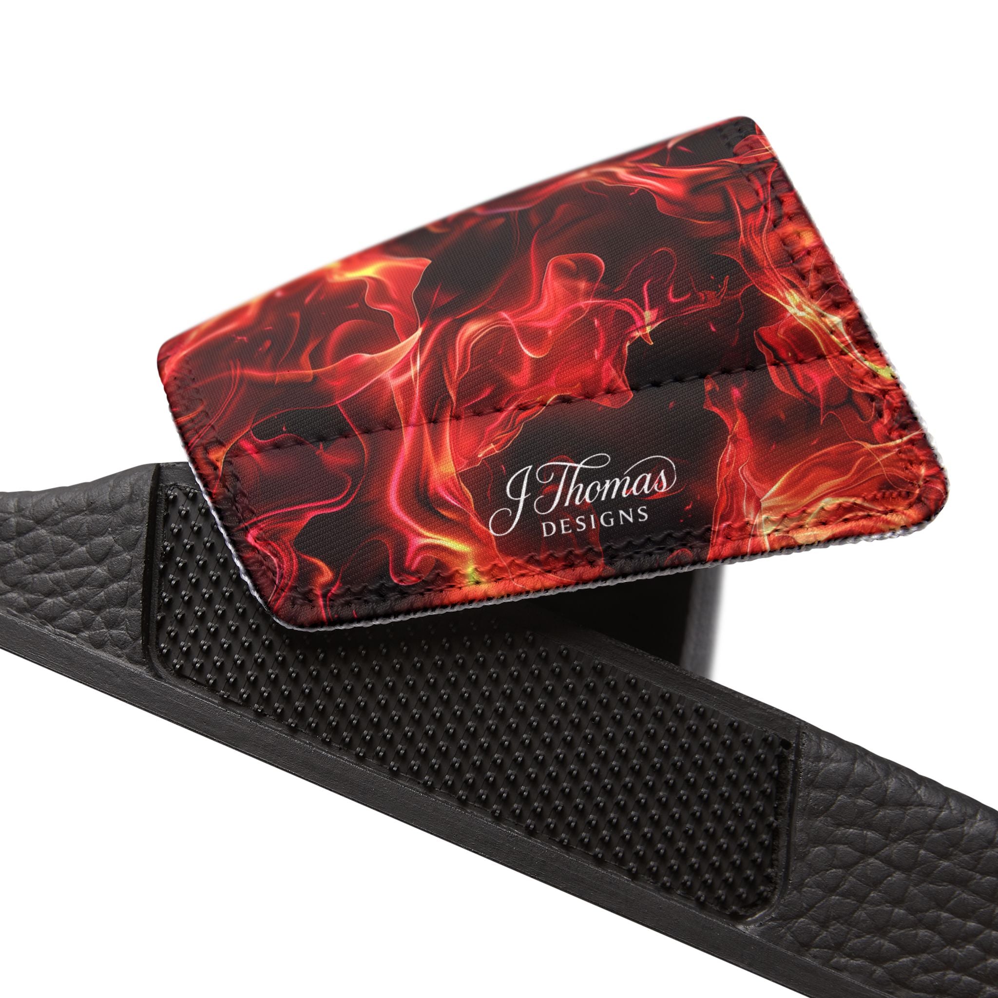 "All-Over Print" Red Flame Men's Removable-Strap Sandals