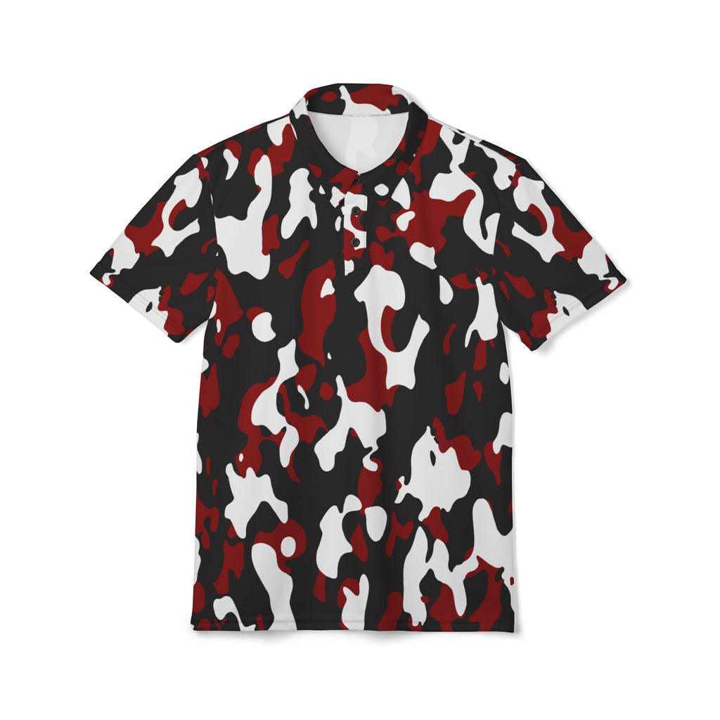 "All-Over Print" Burgundy Camo Unisex Polo Shirt