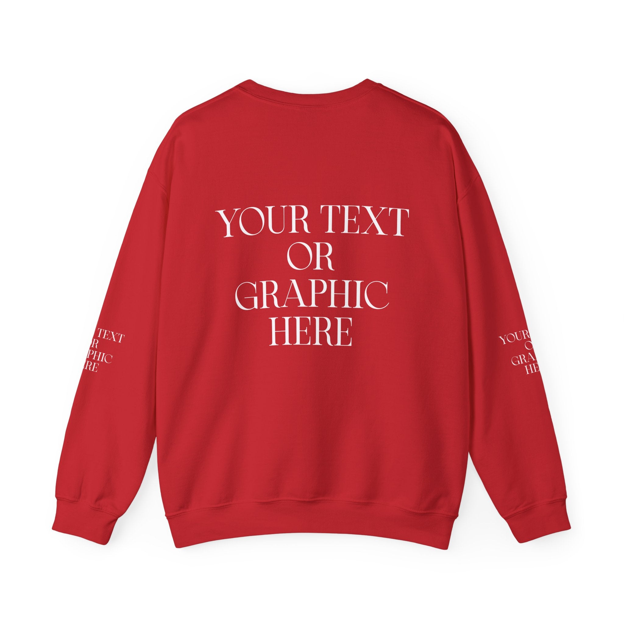 Custom Personalized Sweatshirt - Optional Print Areas