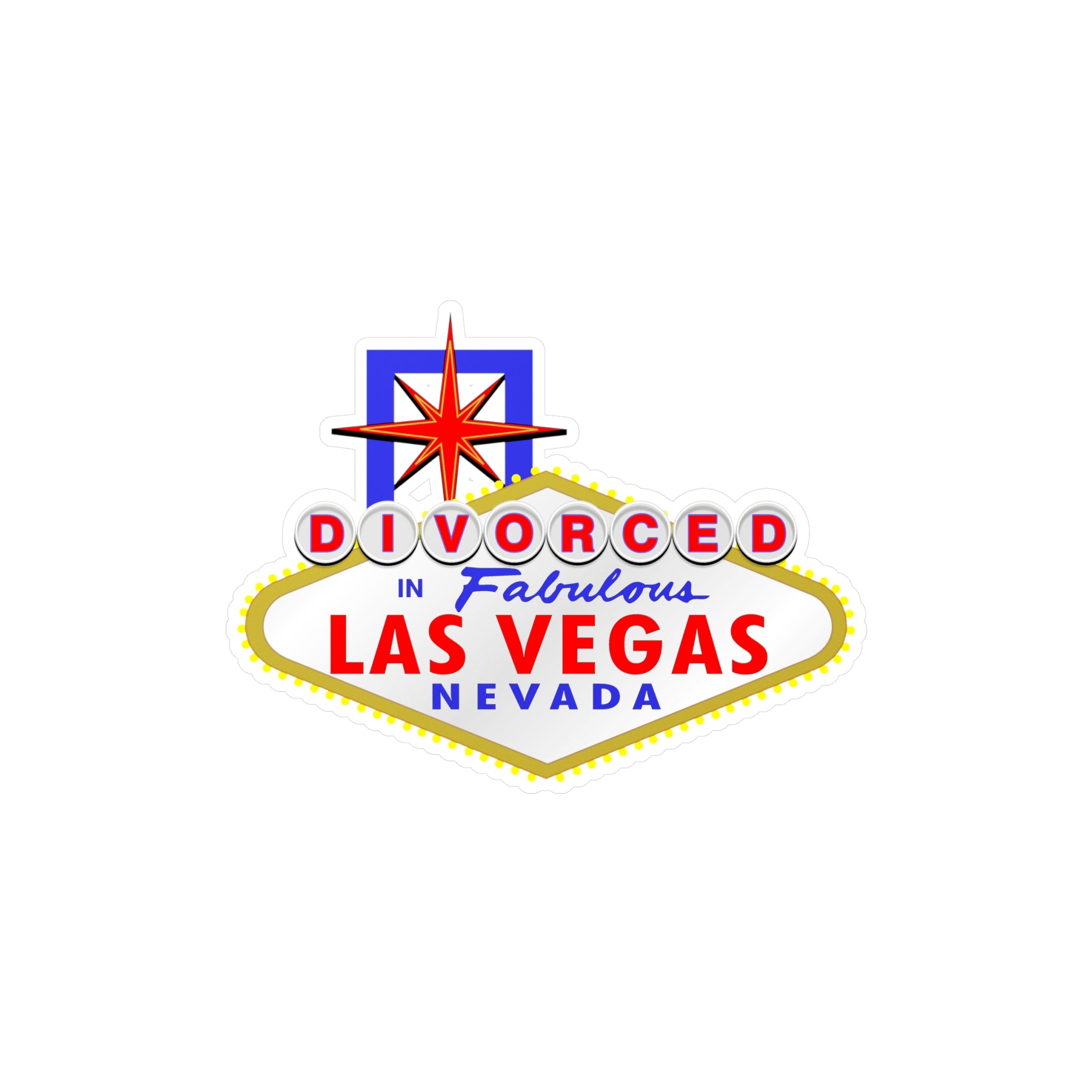 Divorced - "Las Vegas Sign" Vinyl Decal