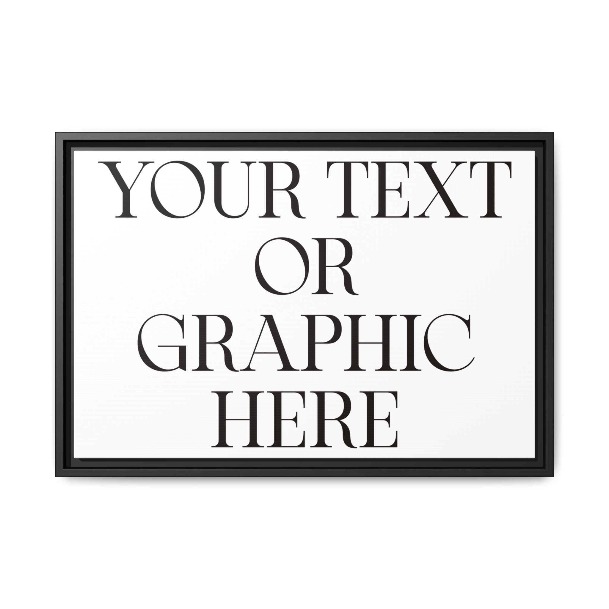 Custom Personalized Framed Canvas Print