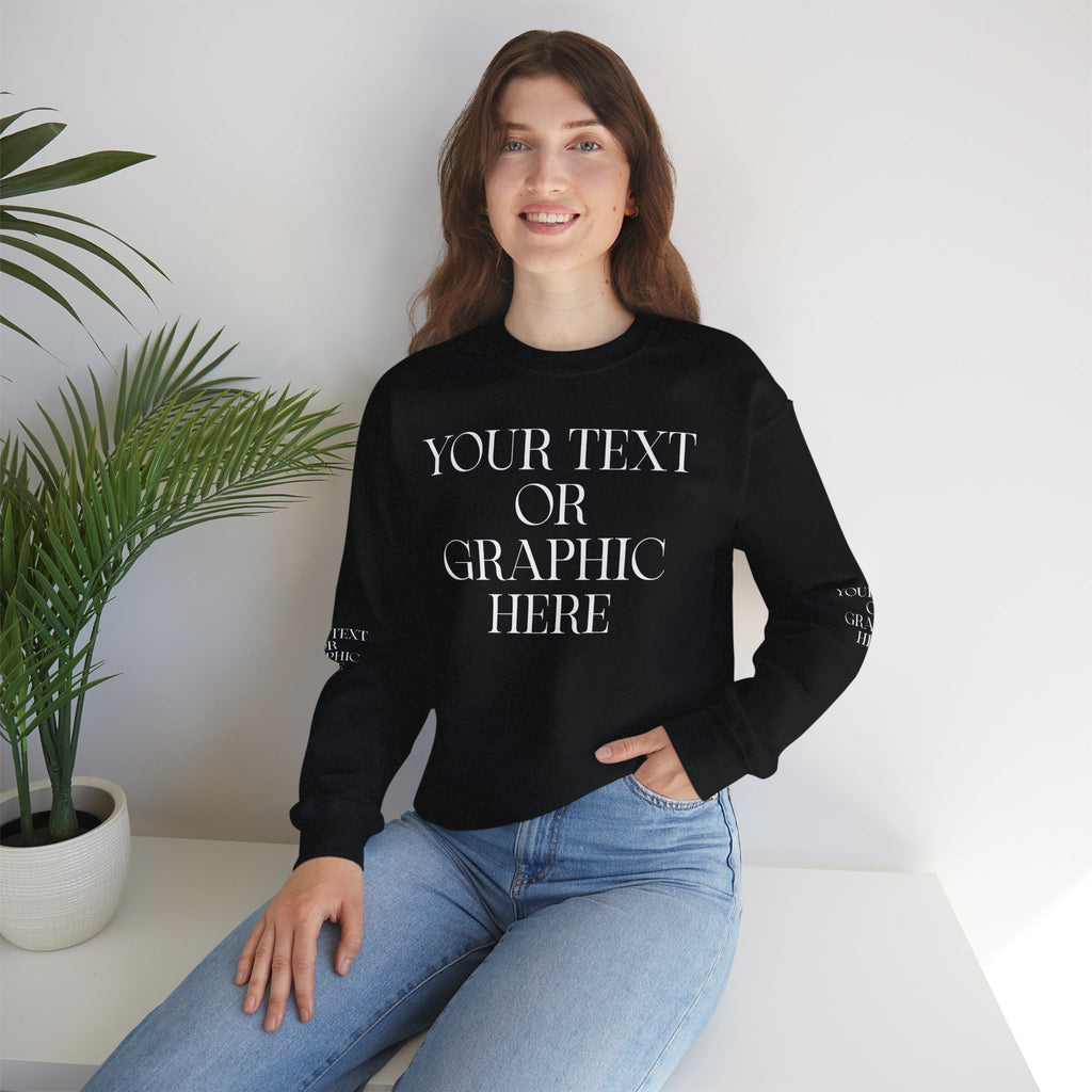 Custom Personalized Sweatshirt - Optional Print Areas