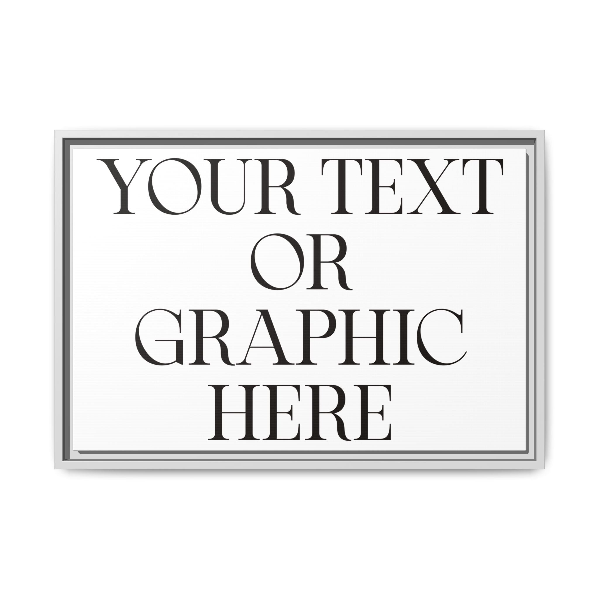 Custom Personalized Framed Canvas Print