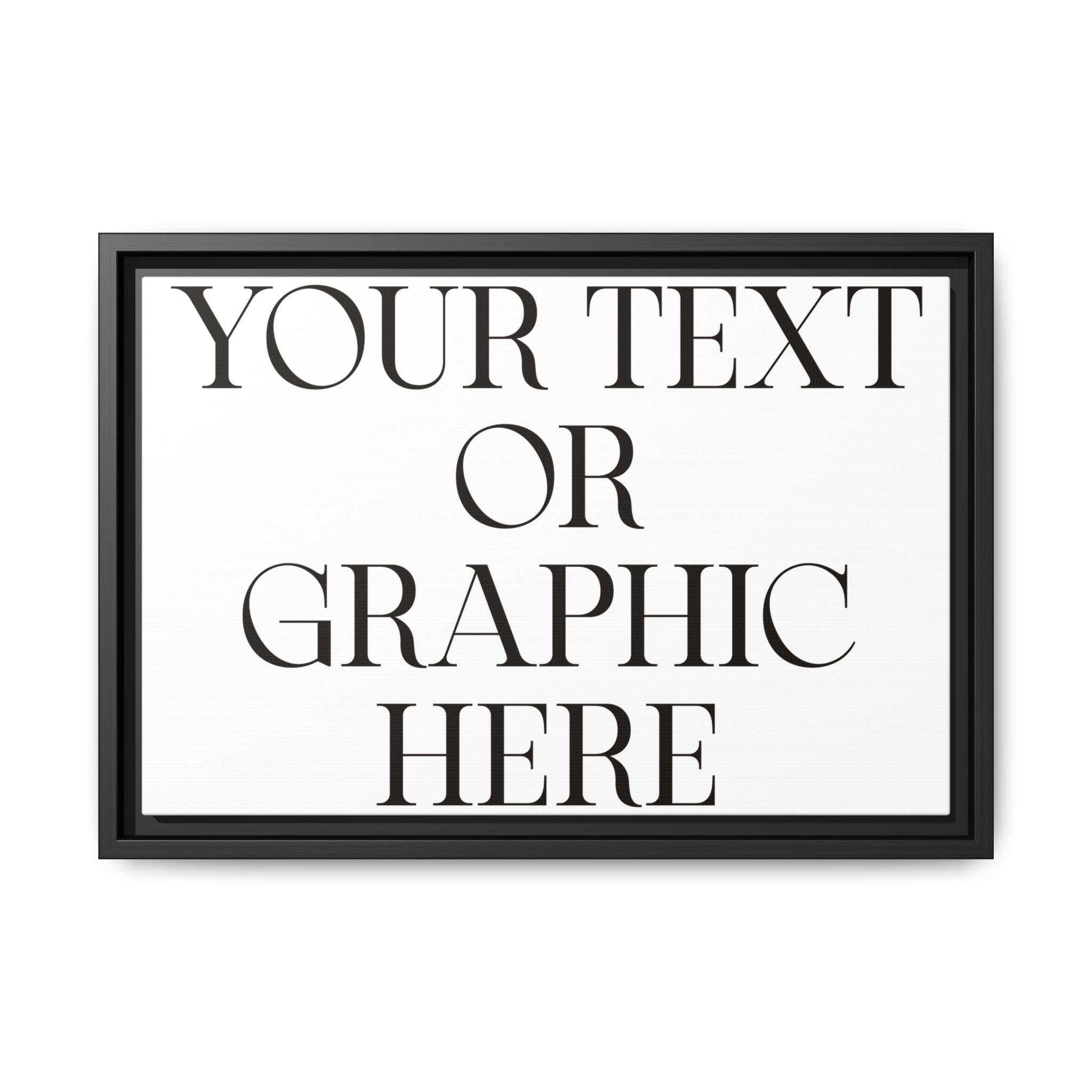 Custom Personalized Framed Canvas Print