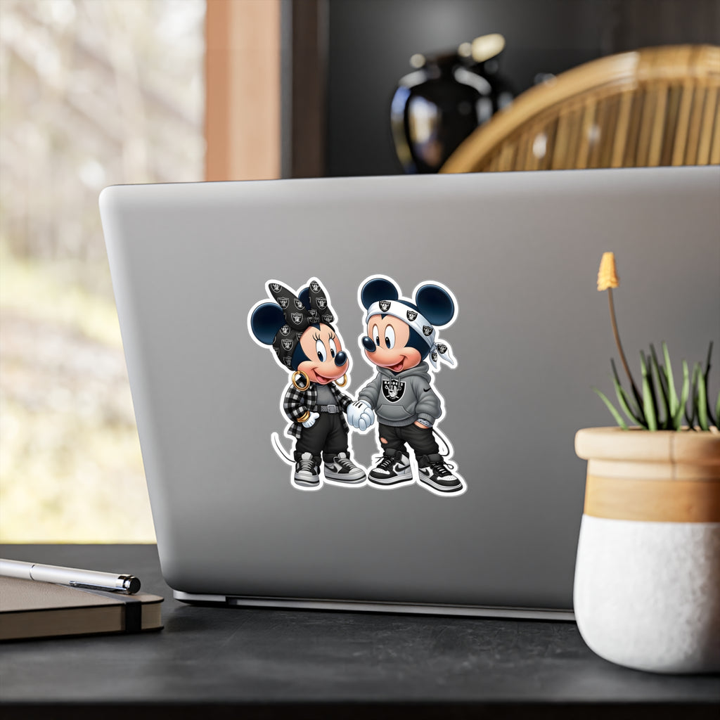 Minnie & Mickey Mouse - Raiders Vinyl Decal