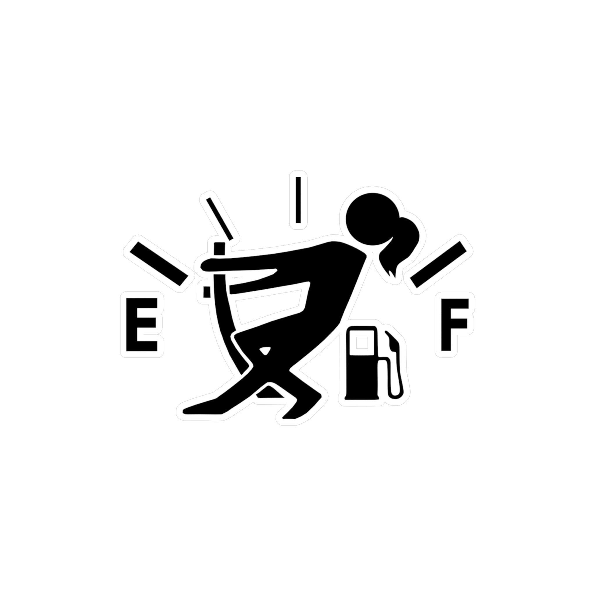 Female Gas Hand Vinyl Decal