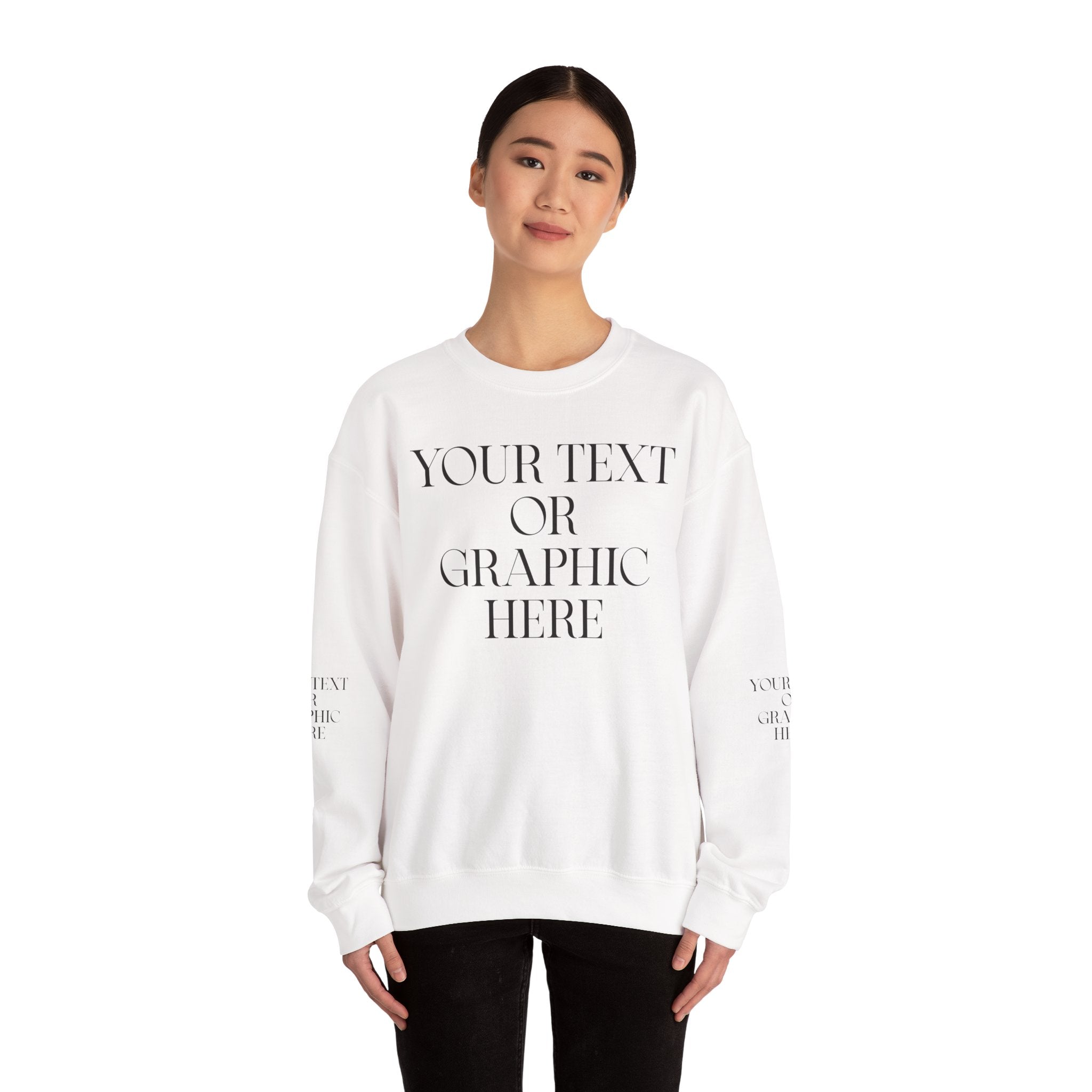 Custom Personalized Sweatshirt - Optional Print Areas