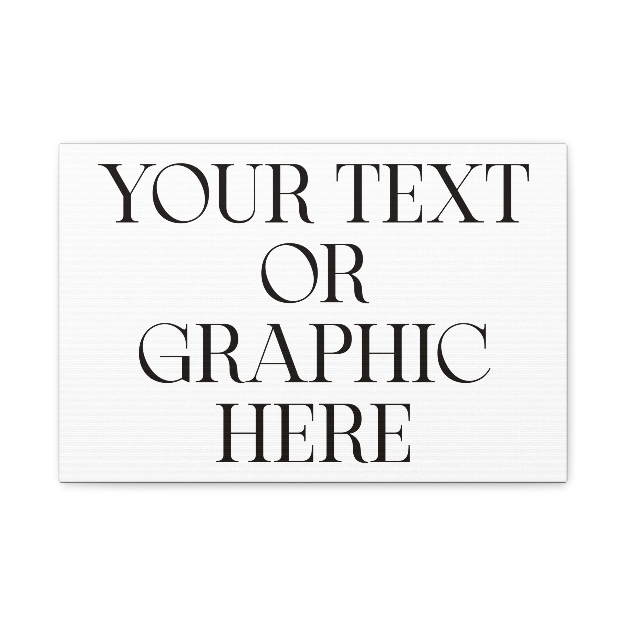 Custom Personalized Matte Canvas Print