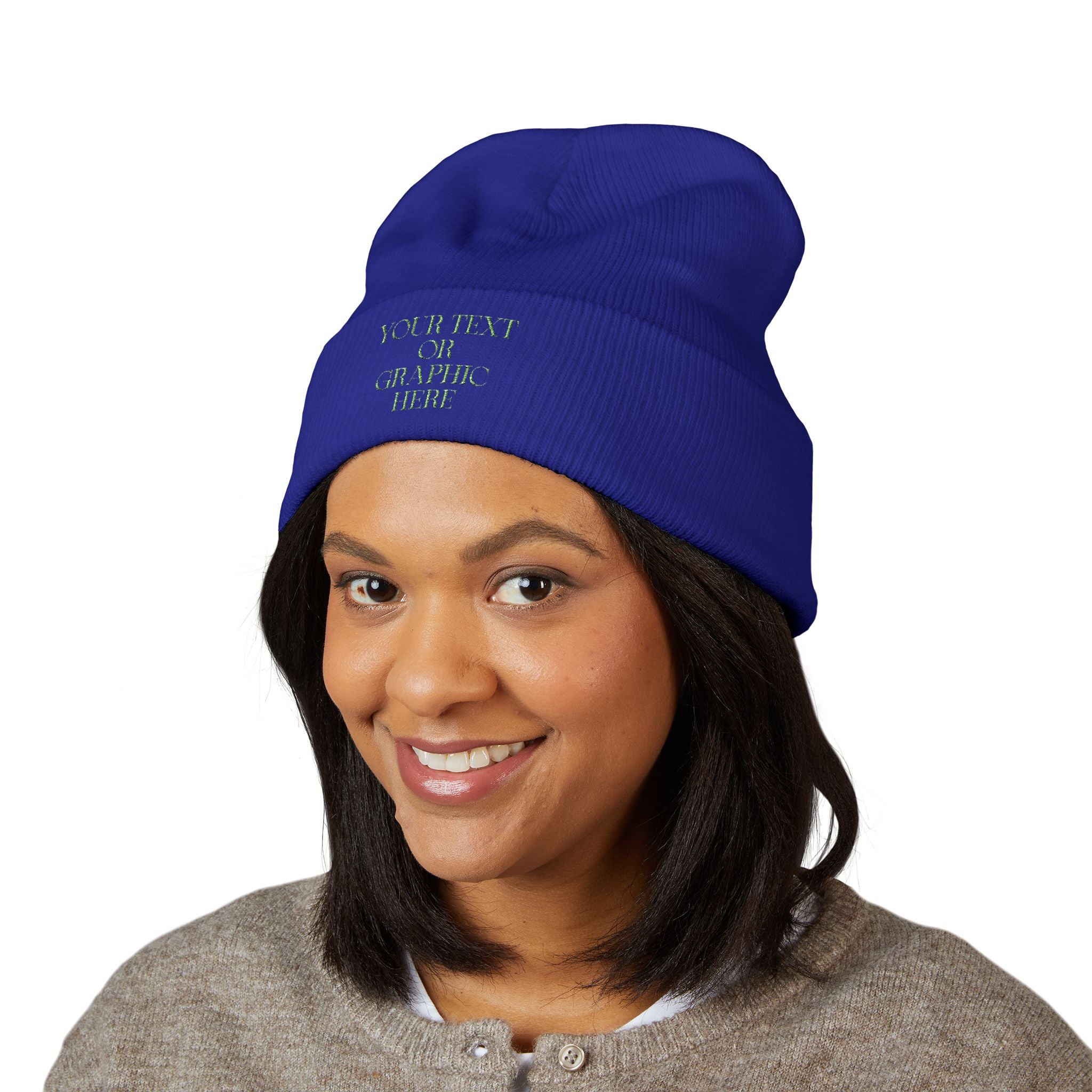 Custom Personalized Embroidered Cuffed Beanie