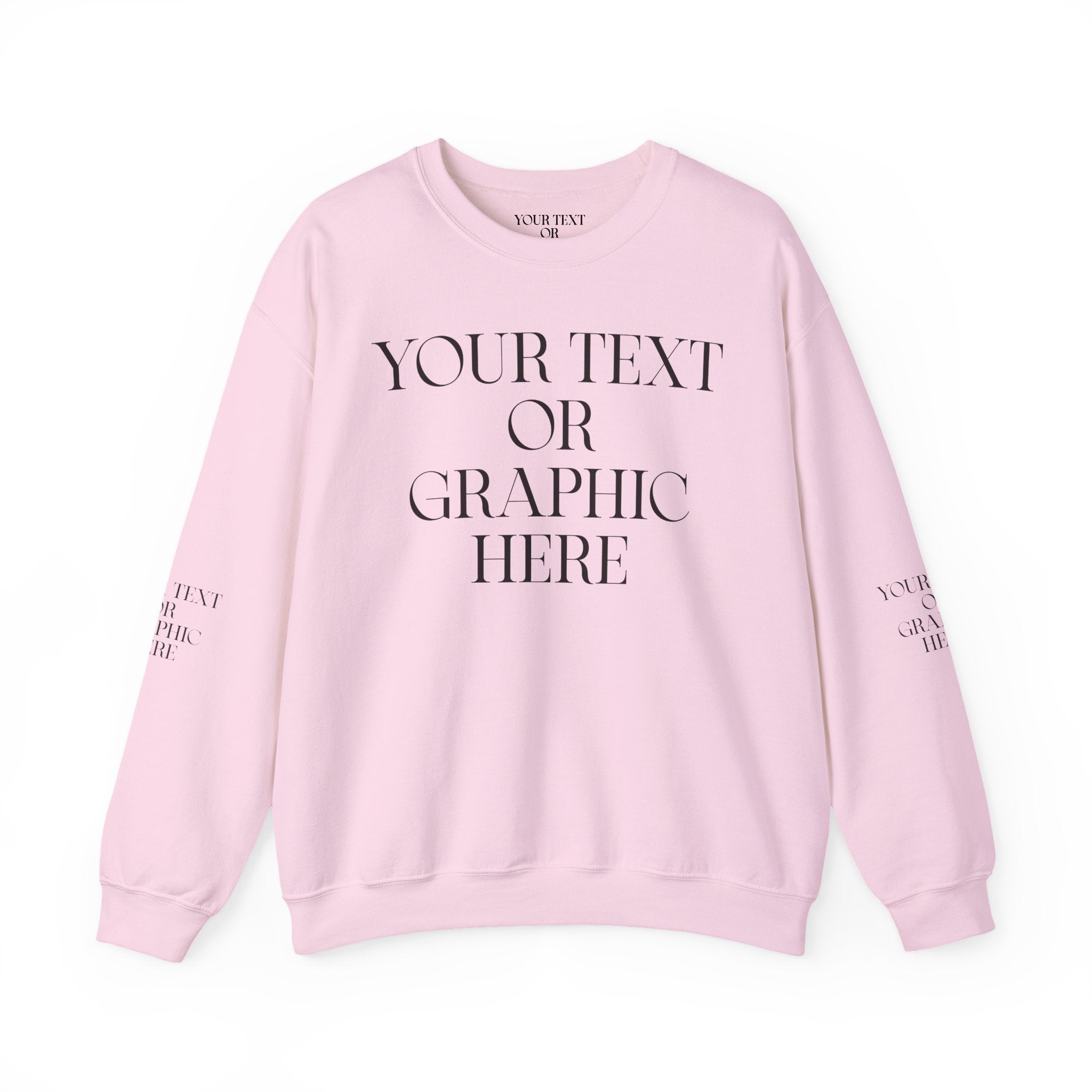 Custom Personalized Sweatshirt - Optional Print Areas