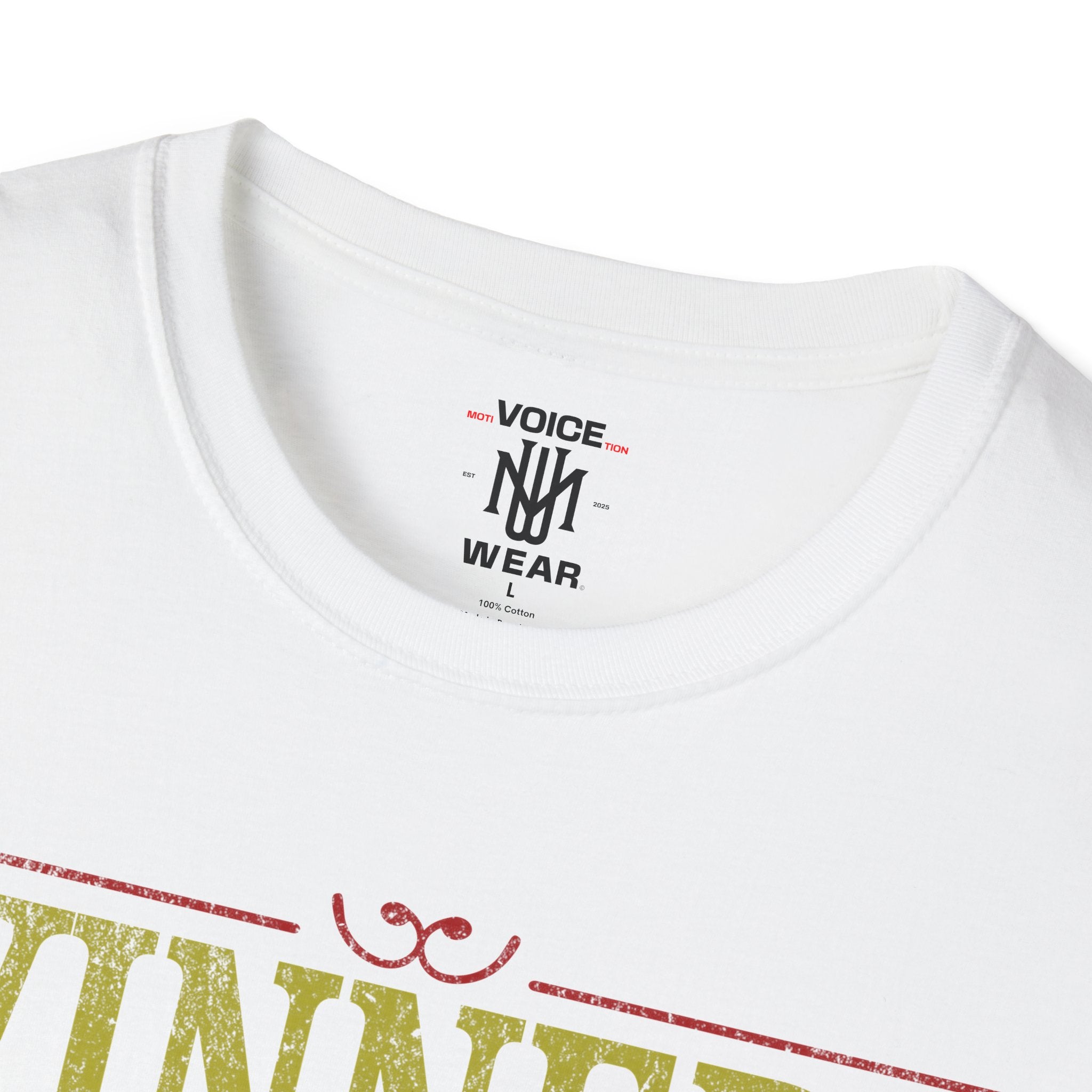 "Winners Never Quit" - "moti-Voice-tion Wear" T-Shirt