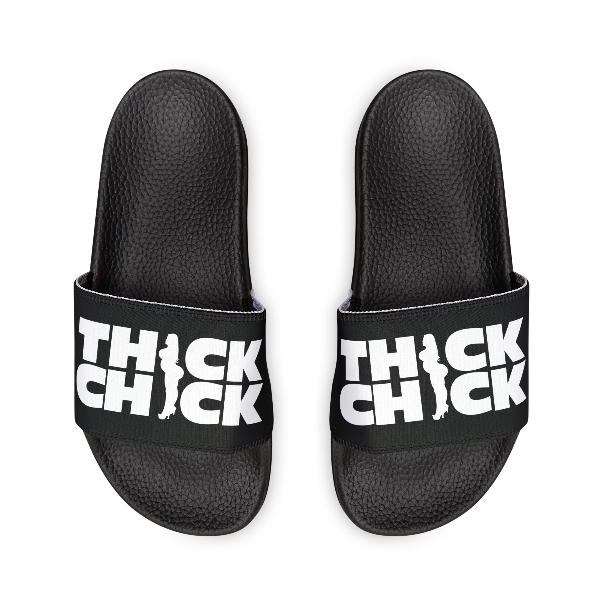 "All-Over Print" - Thick Chick Men's Removable-Strap Sandals - Black