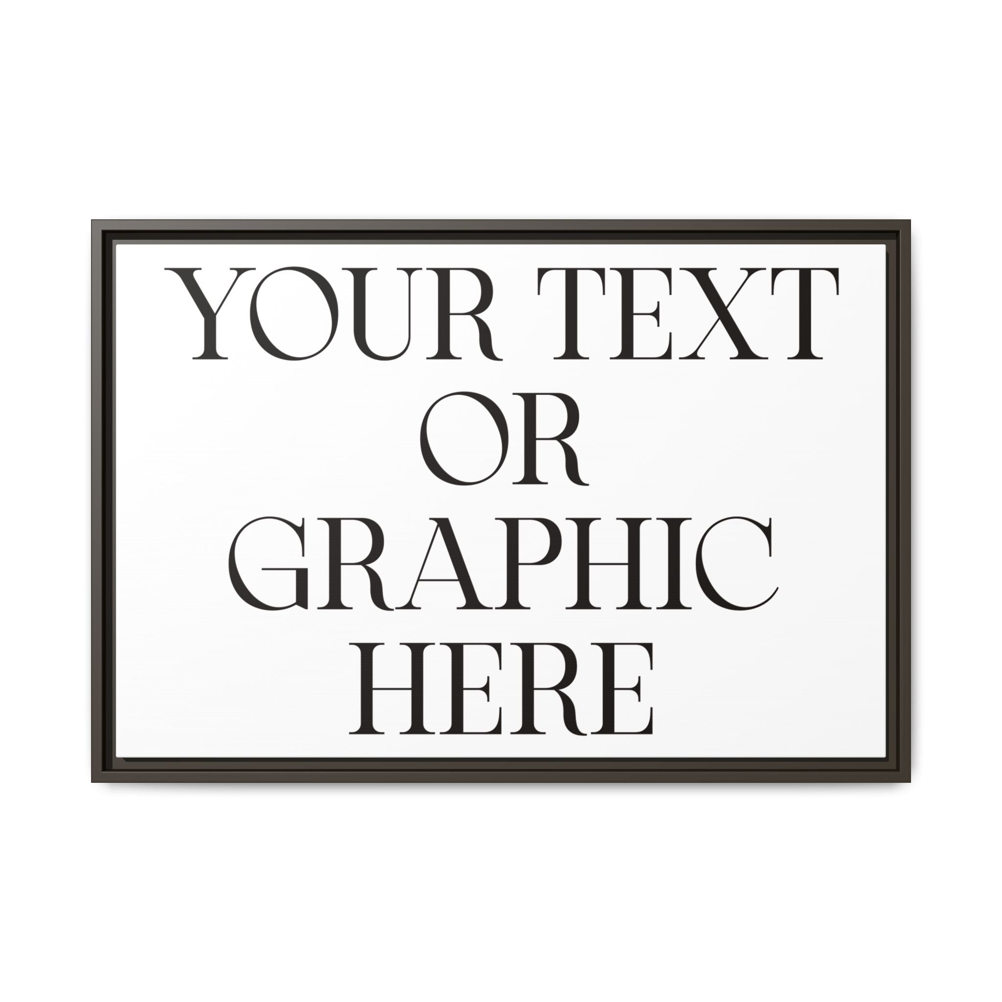 Custom Personalized Framed Canvas Print