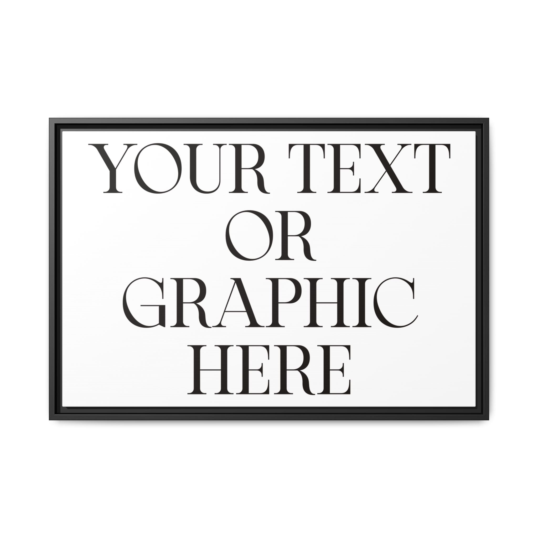 Custom Personalized Framed Canvas Print