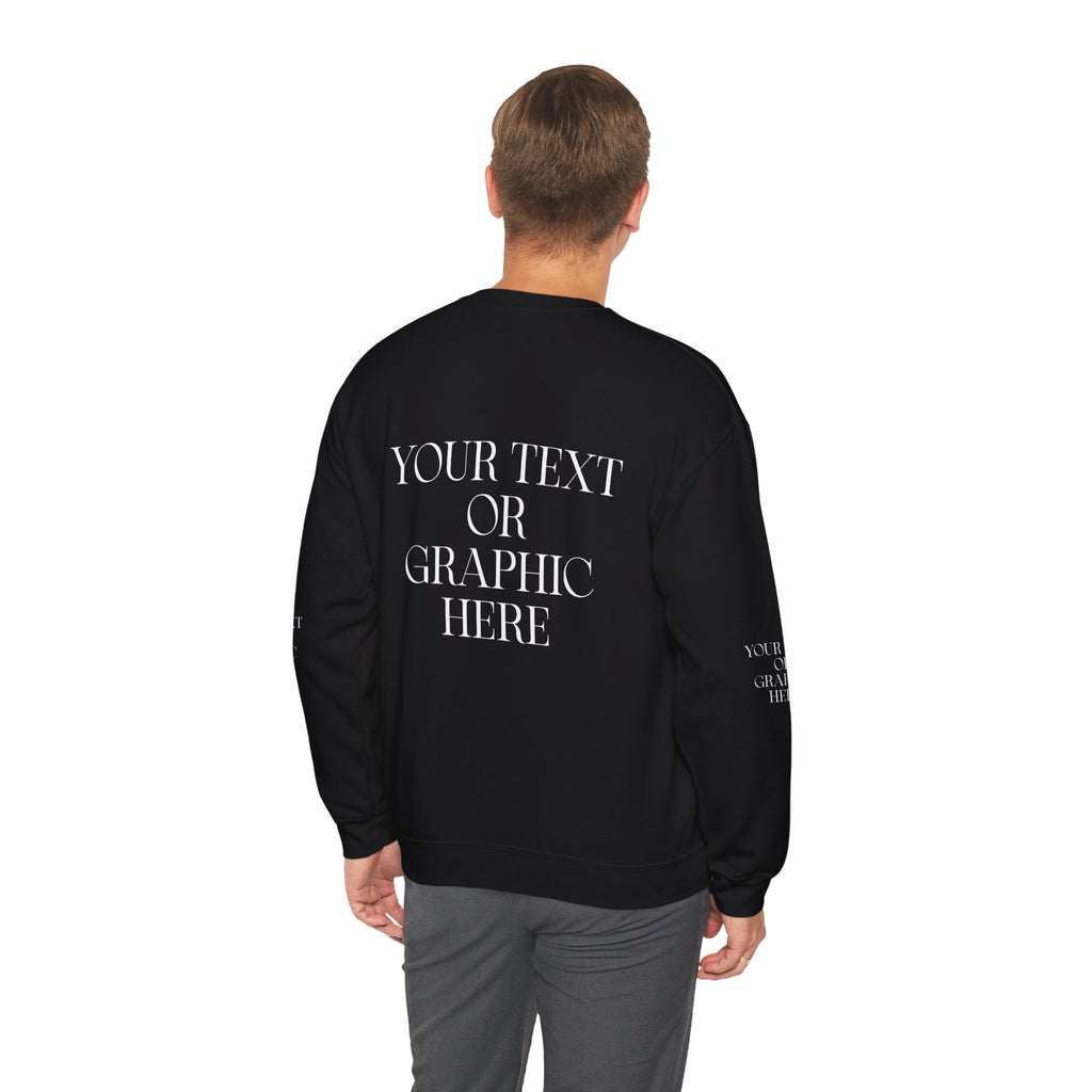 Custom Personalized Sweatshirt - Optional Print Areas